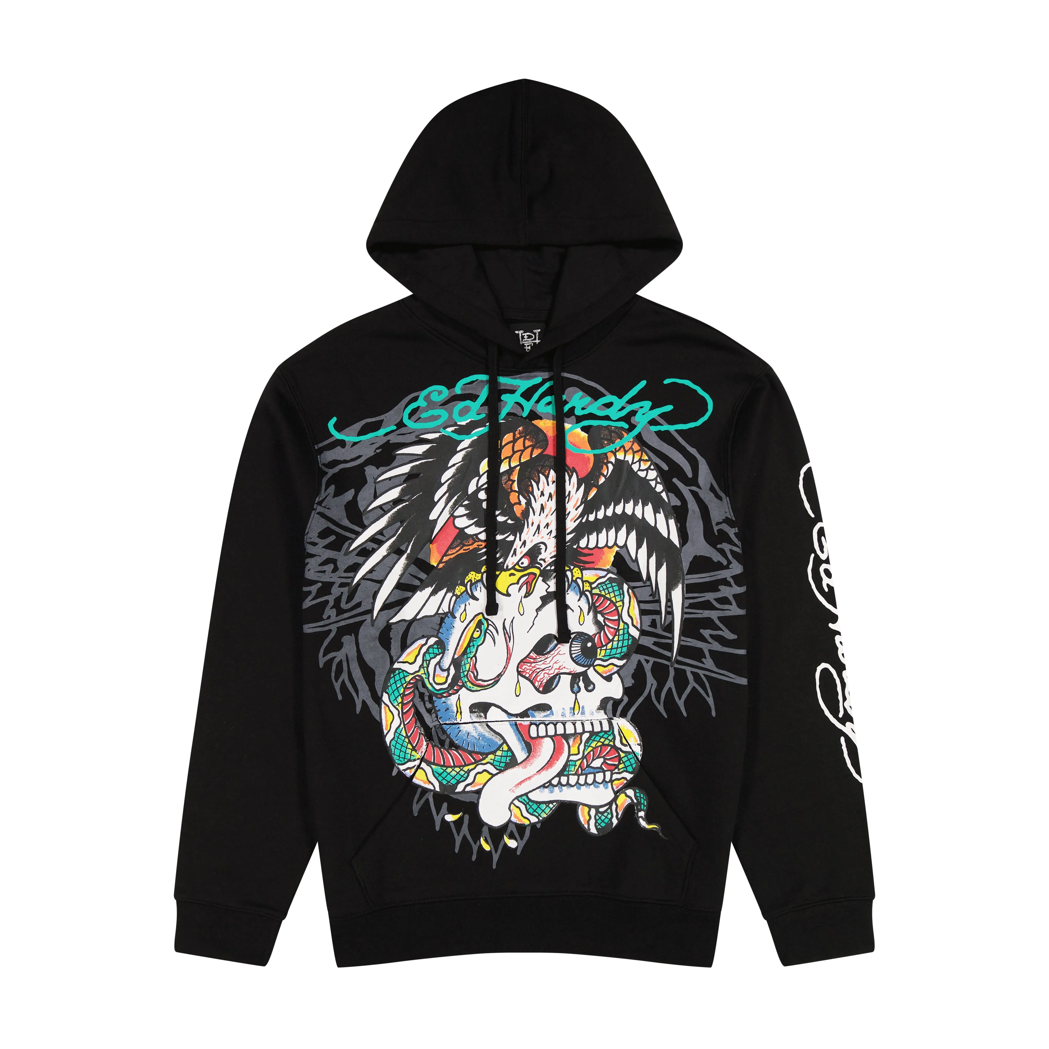 Battle Skull Black Pullover Hoodie sold by Ed Hardy