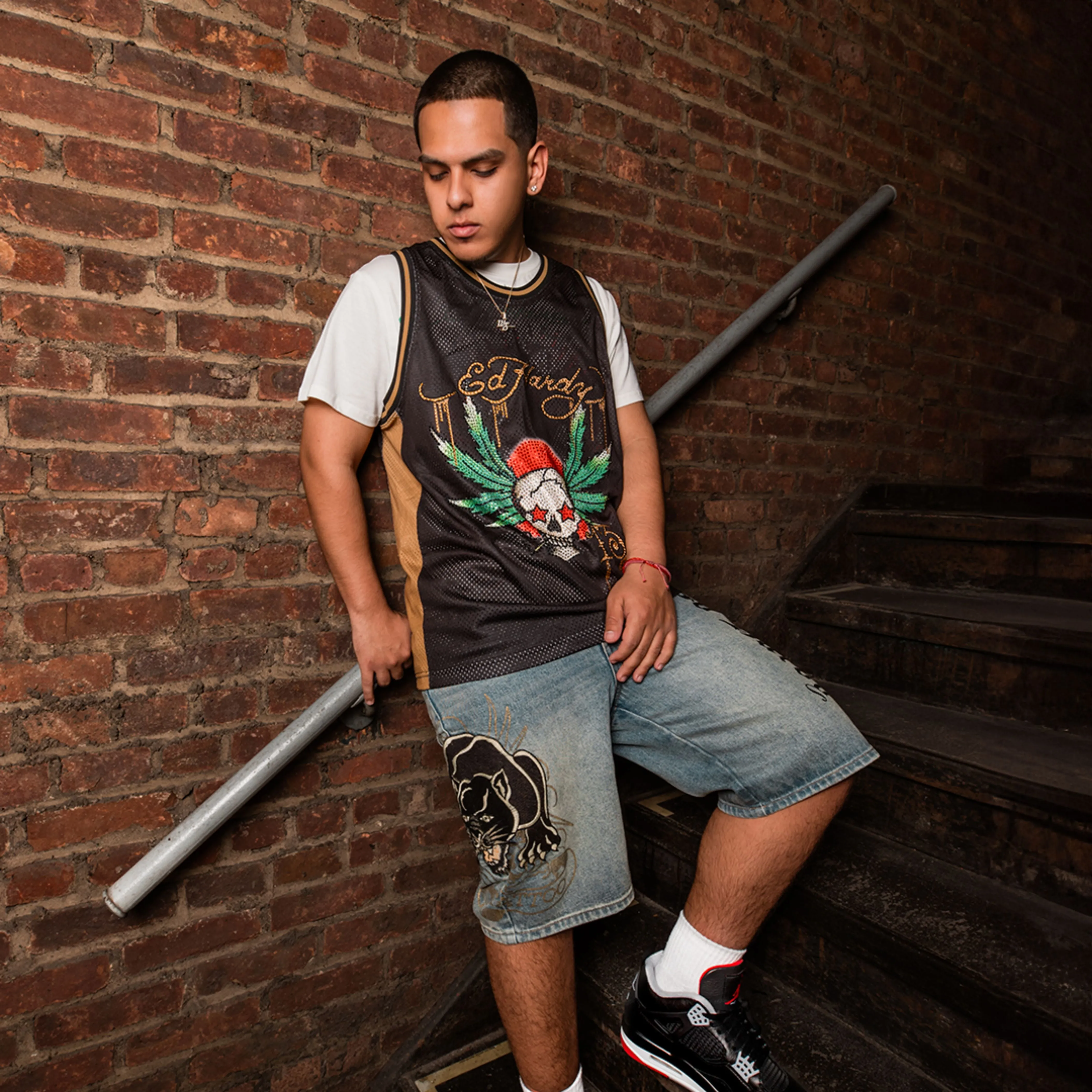 Weed Skull Jersey sold by Ed Hardy product image thumbnail 3