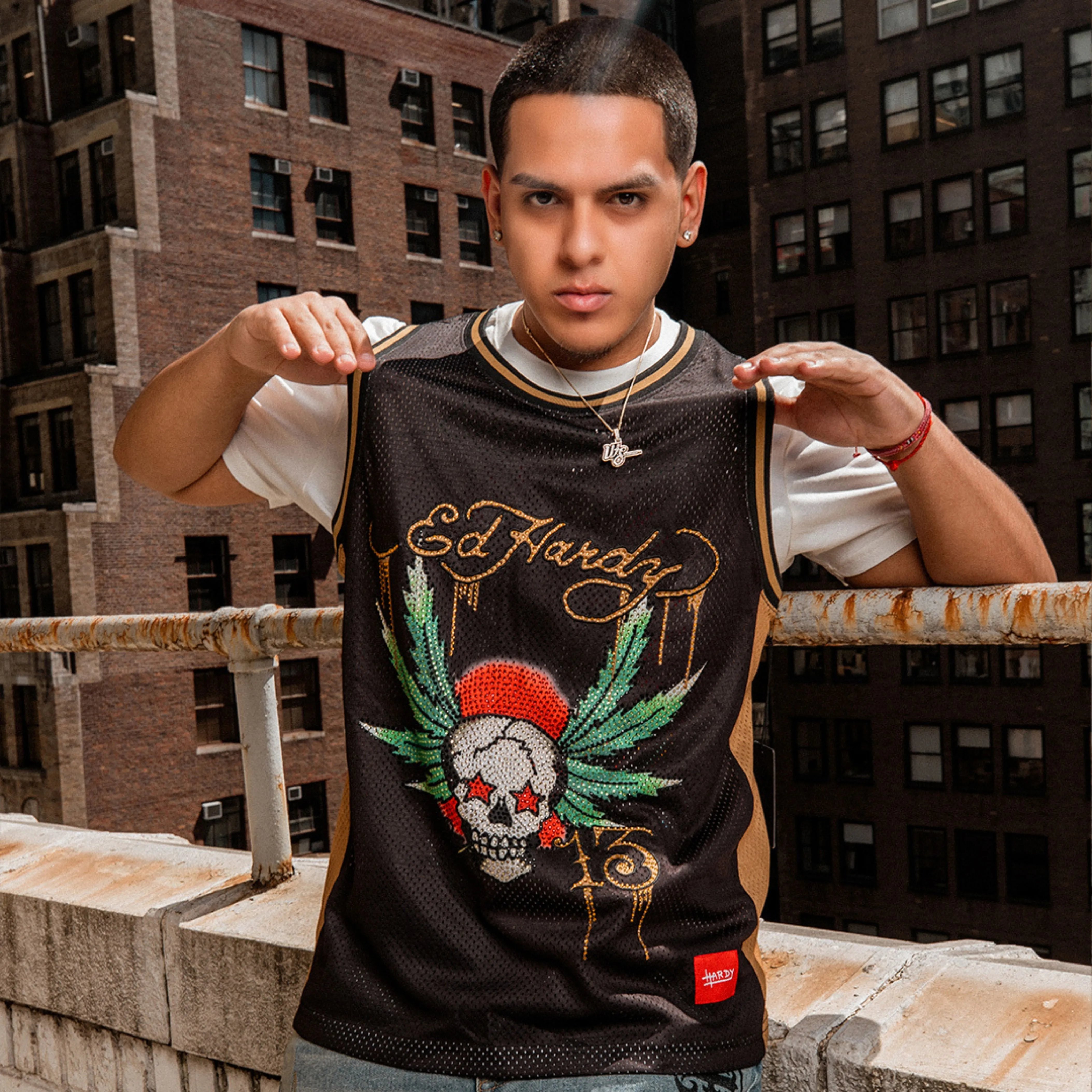 Weed Skull Jersey sold by Ed Hardy product image thumbnail 2