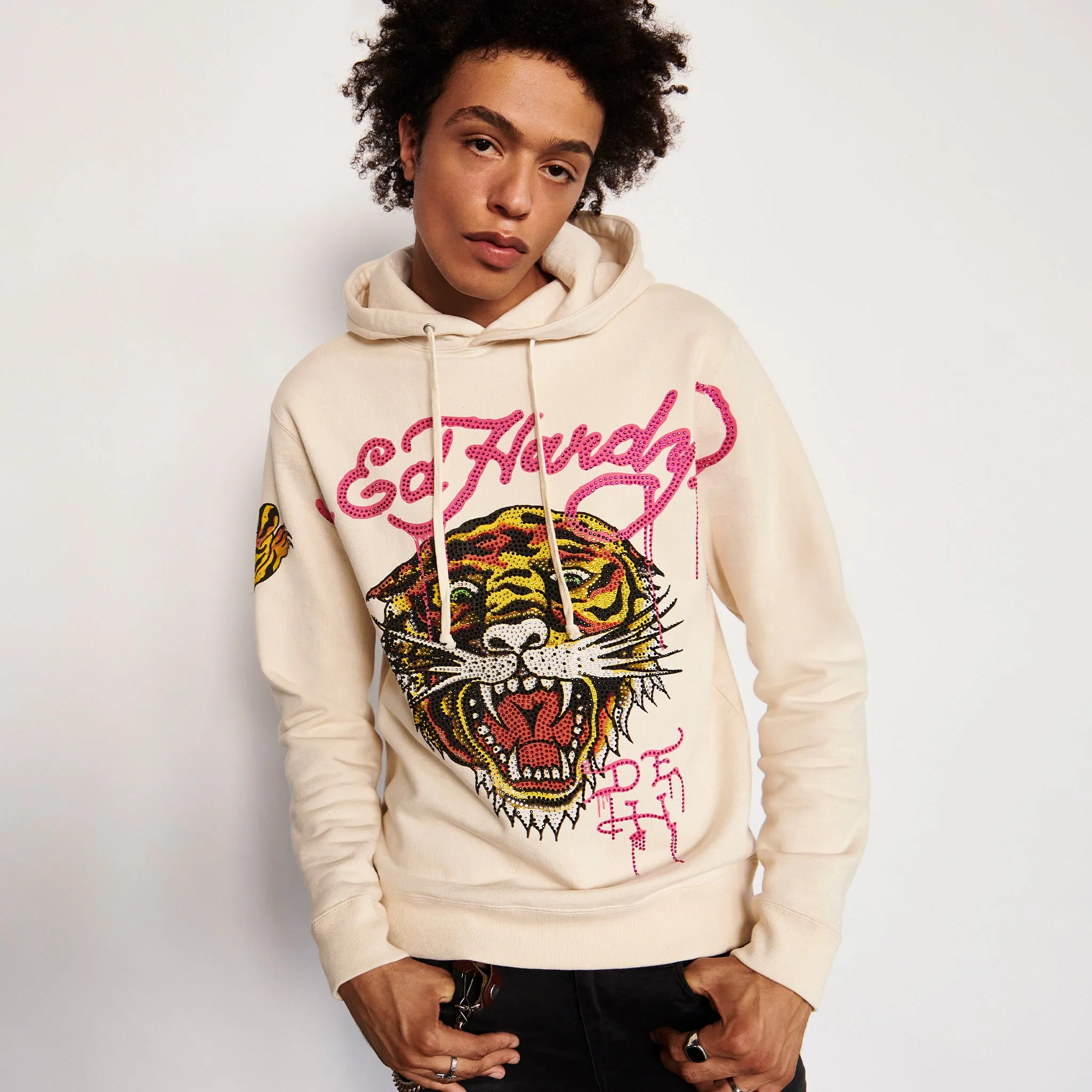 Luxury Rhinestone Tiger Hoodie sold by Ed Hardy product image thumbnail 3