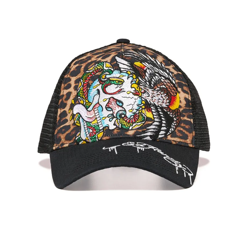 Battle Skull Leopard Hat sold by Ed Hardy