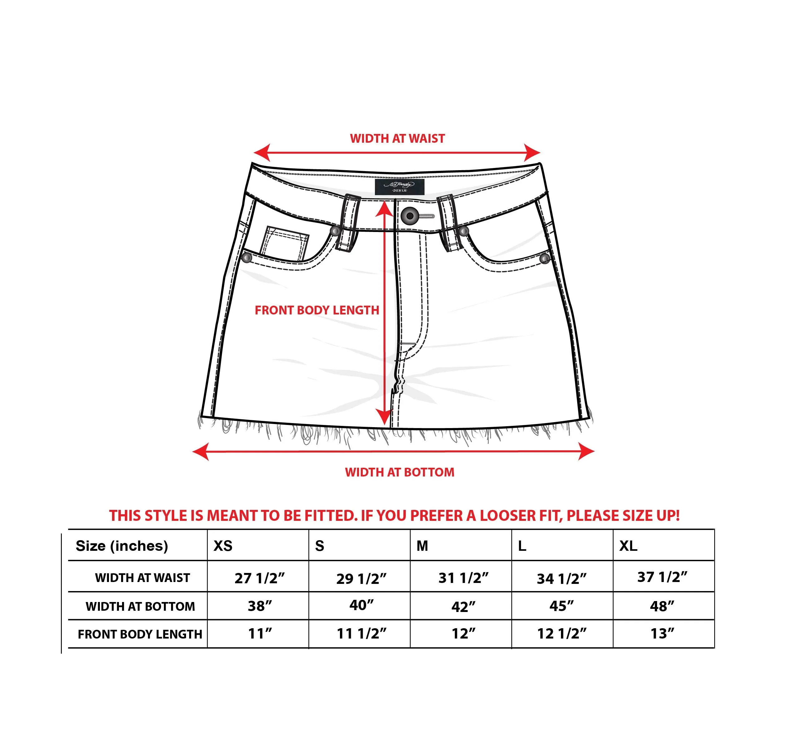 Panther Dagger Denim Mini Skirt sold by Ed Hardy product image thumbnail 3