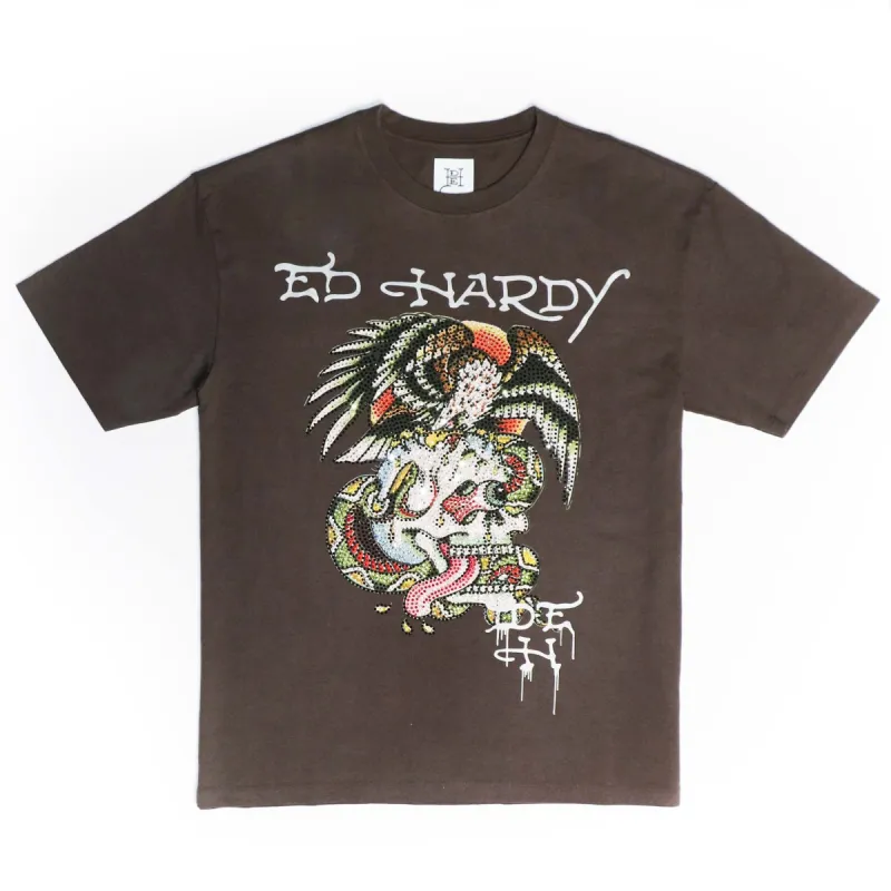 Limited Edition — Battle Skull Rhinestone Tee sold by Ed Hardy