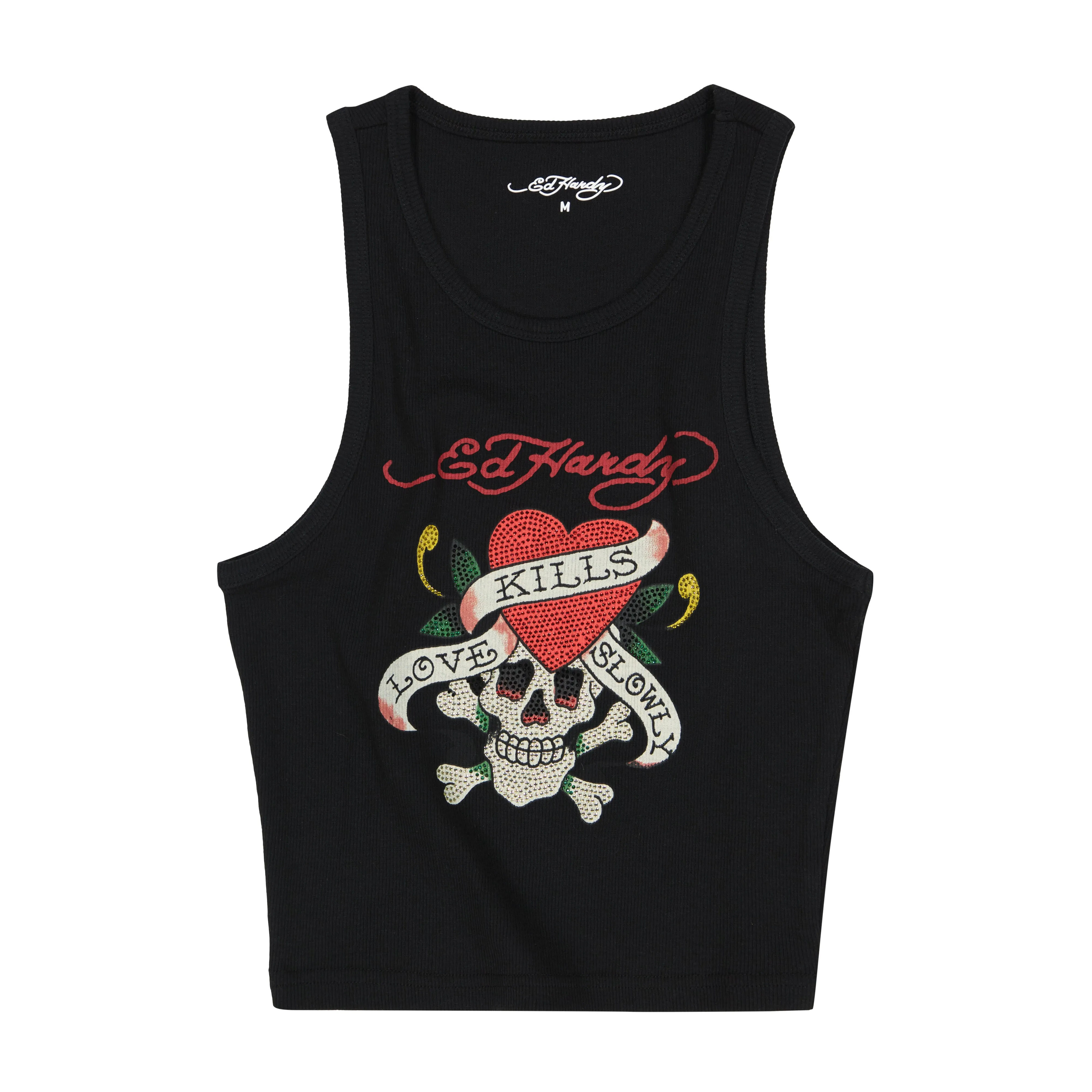 LKS Black Rib Tank Top sold by Ed Hardy