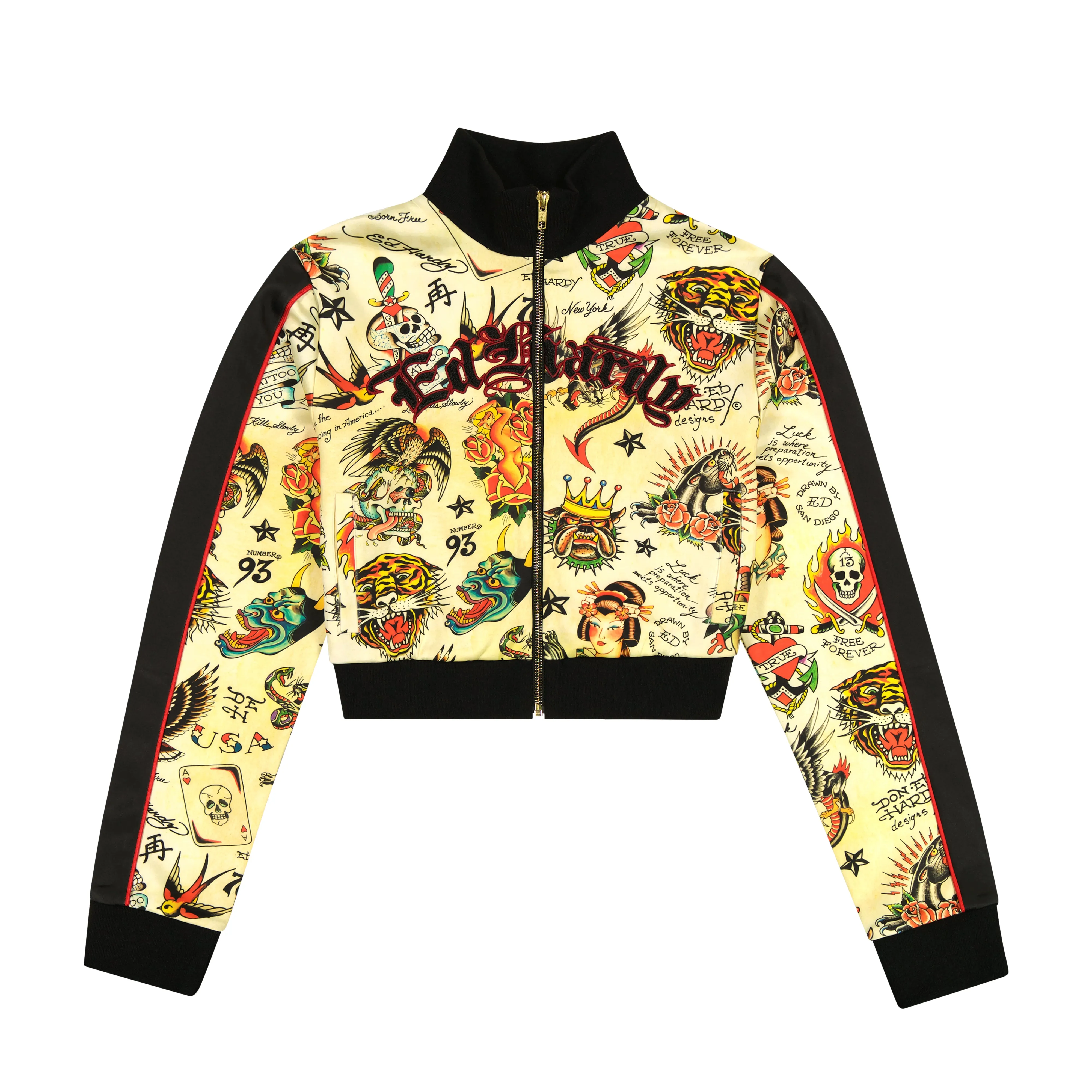 Shrunken Flashboard Multi Track Jacket sold by Ed Hardy