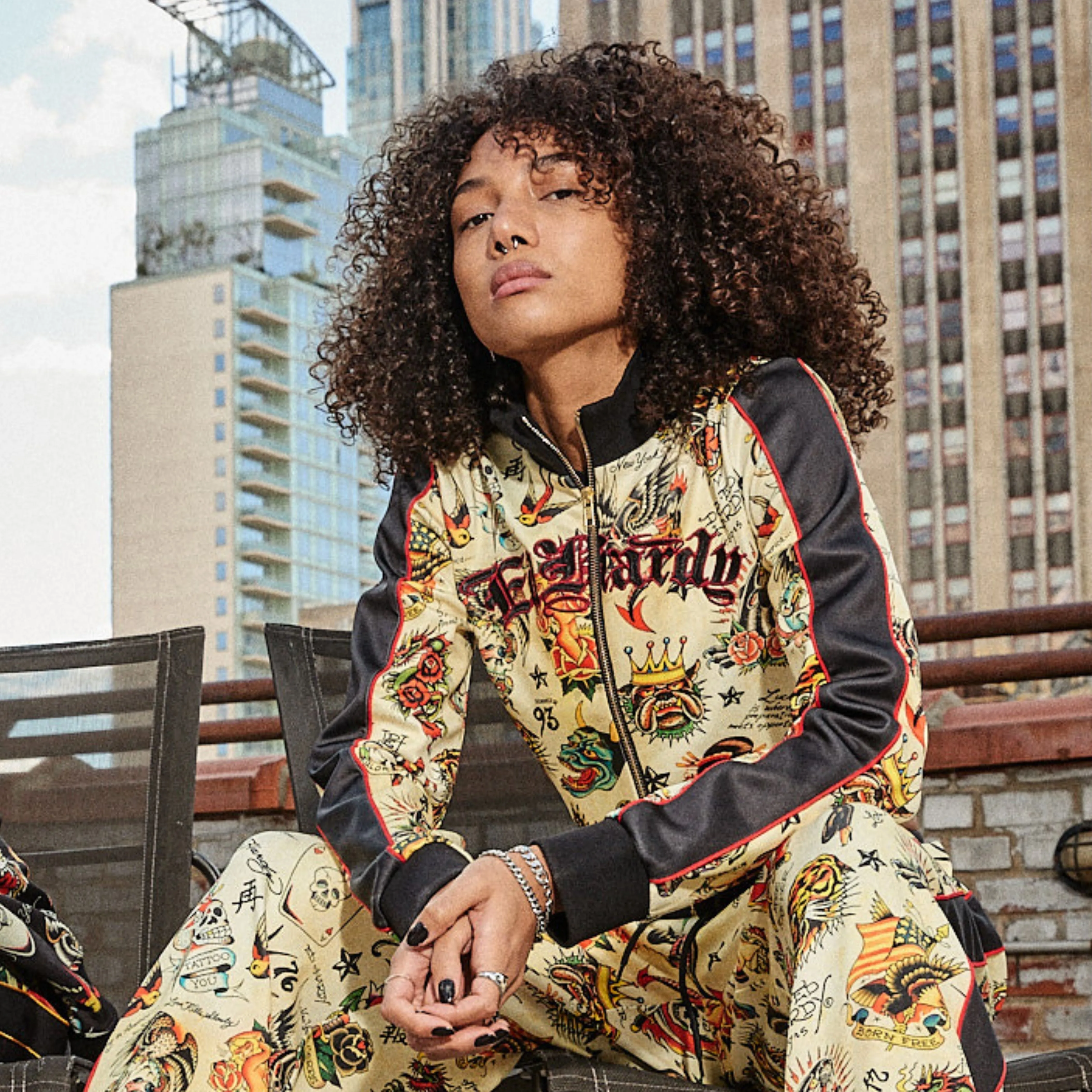 Shrunken Flashboard Multi Track Jacket sold by Ed Hardy product image thumbnail 2