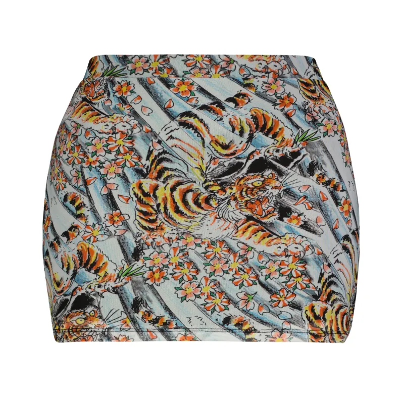 Tiger Print Mesh Skirt sold by Ed Hardy