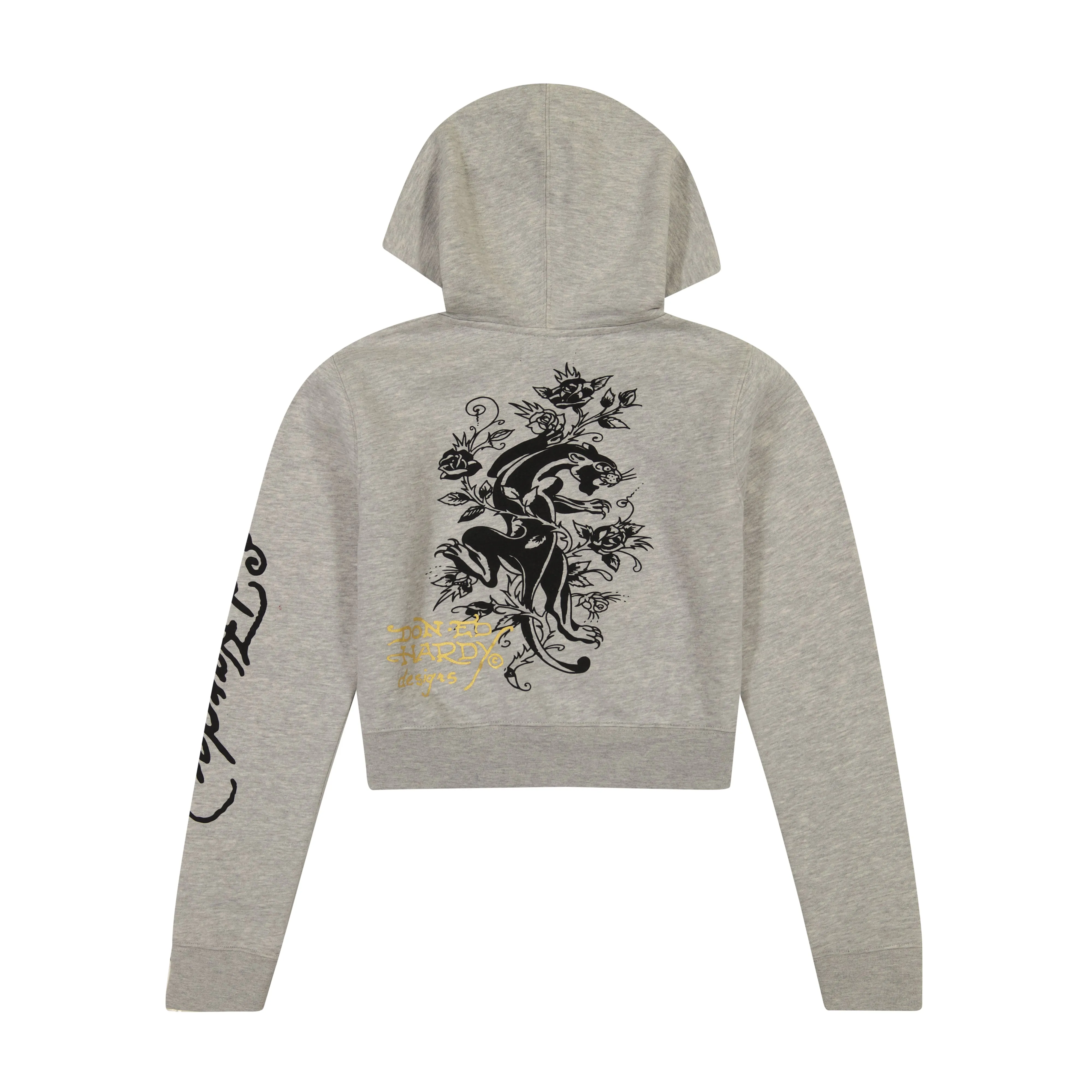 Heart Roses Cropped Hoodie sold by Ed Hardy product image thumbnail 2