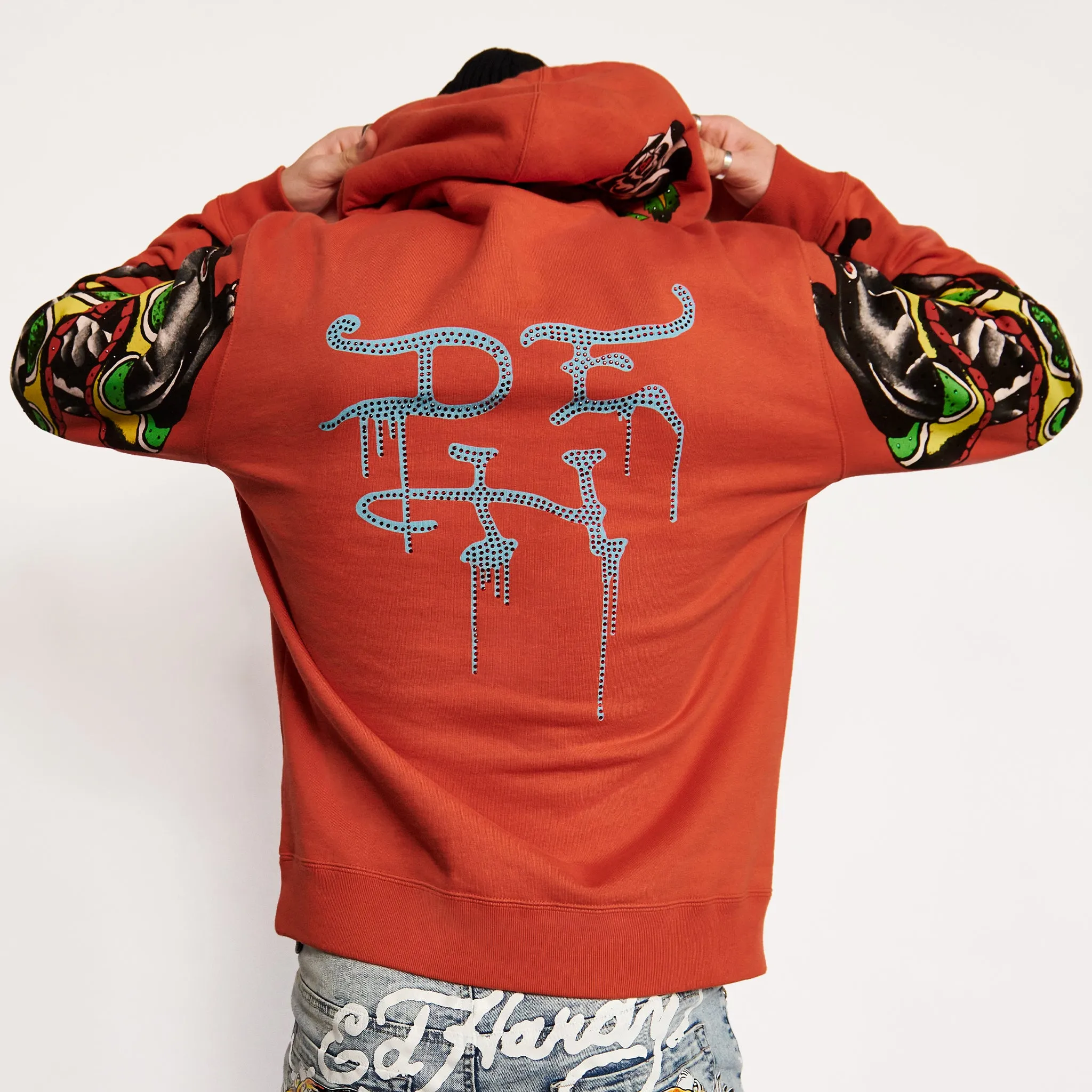 Luxury Rhinestone Panther Snake Hoodie sold by Ed Hardy product image thumbnail 4