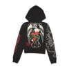 Sacred Heart Cropped Zip Fleece Hoodie sold by Ed Hardy