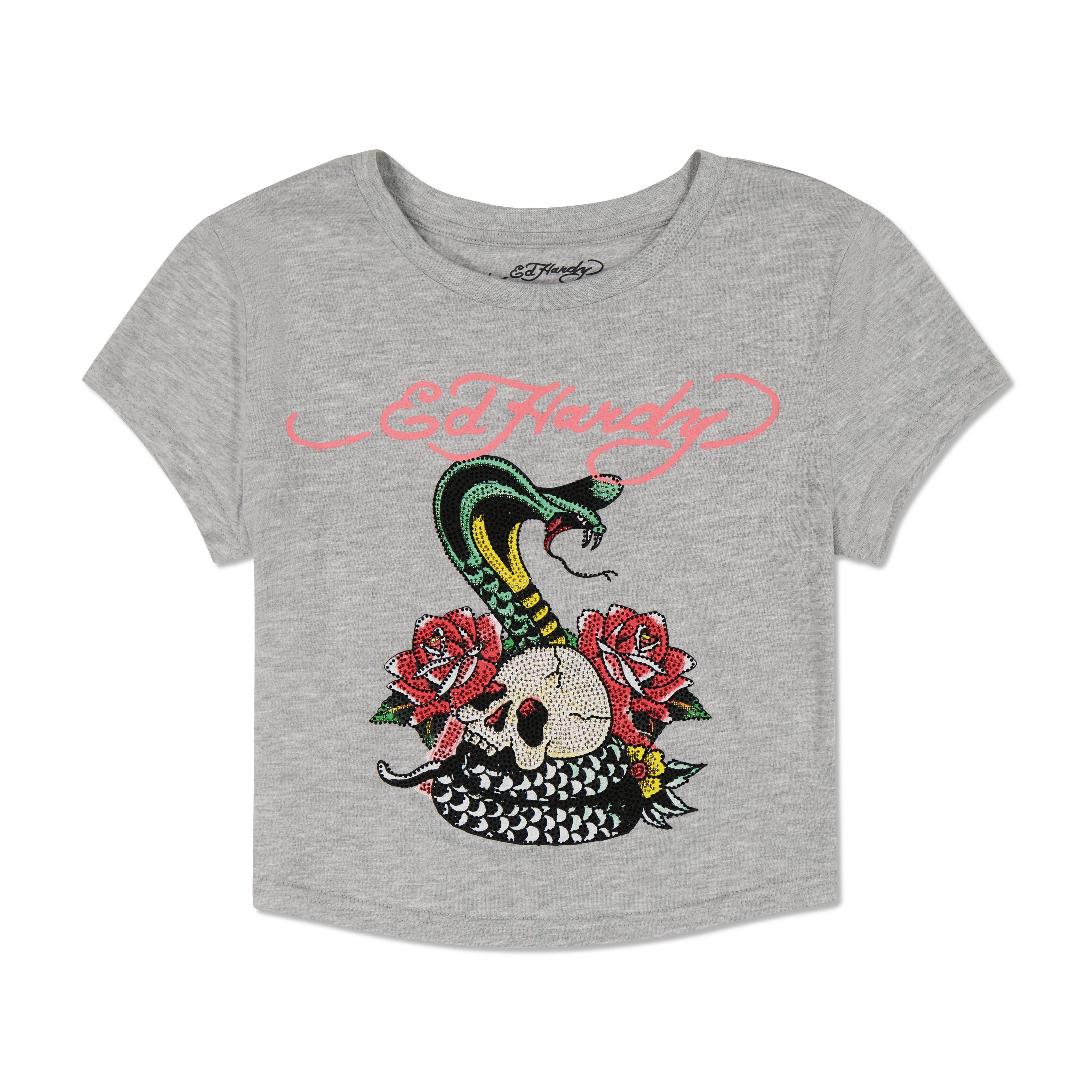 Rose Cobra Baby Tee sold by Ed Hardy