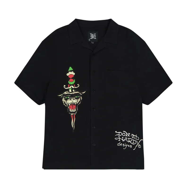 LKS Skull Mens Camp Shirts made by Ed Hardy