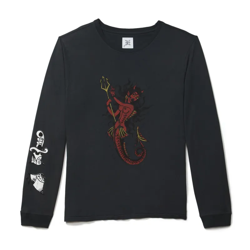 Devil Mermaid Long Sleeve Tee sold by Ed Hardy