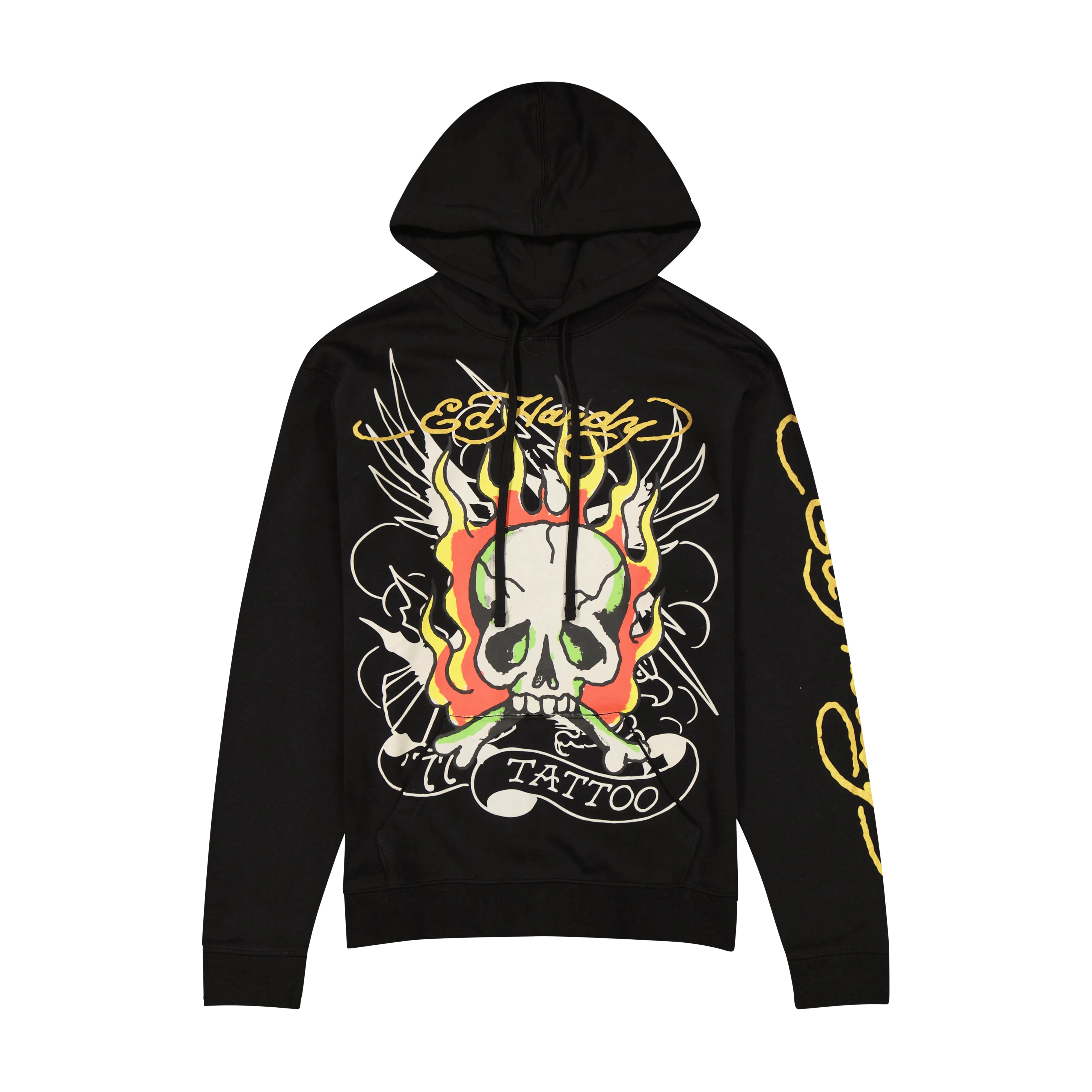 Fire Skull Pullover Hoodie sold by Ed Hardy