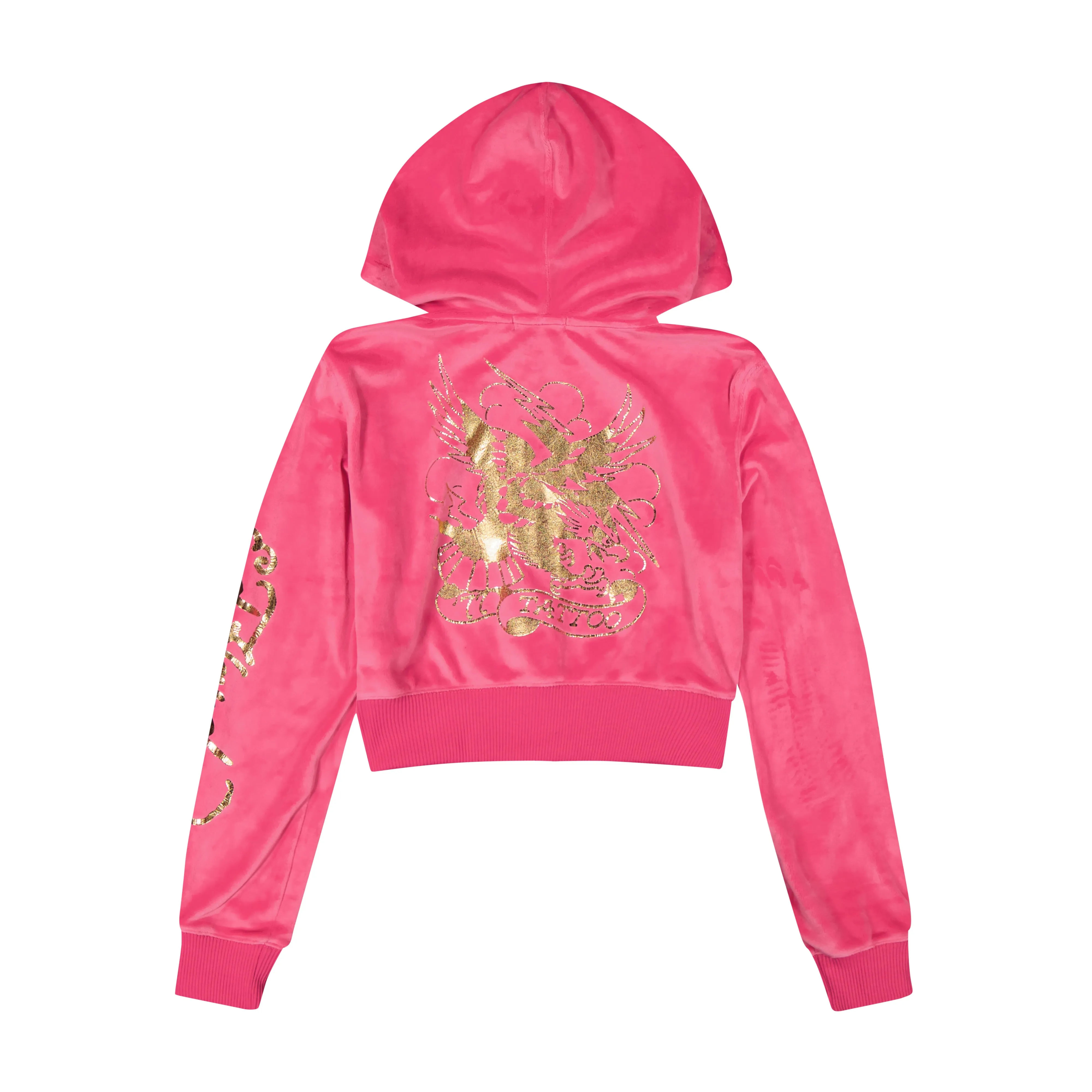 Tattoo Eagle Y2K Velour Hoodie sold by Ed Hardy product image thumbnail 2