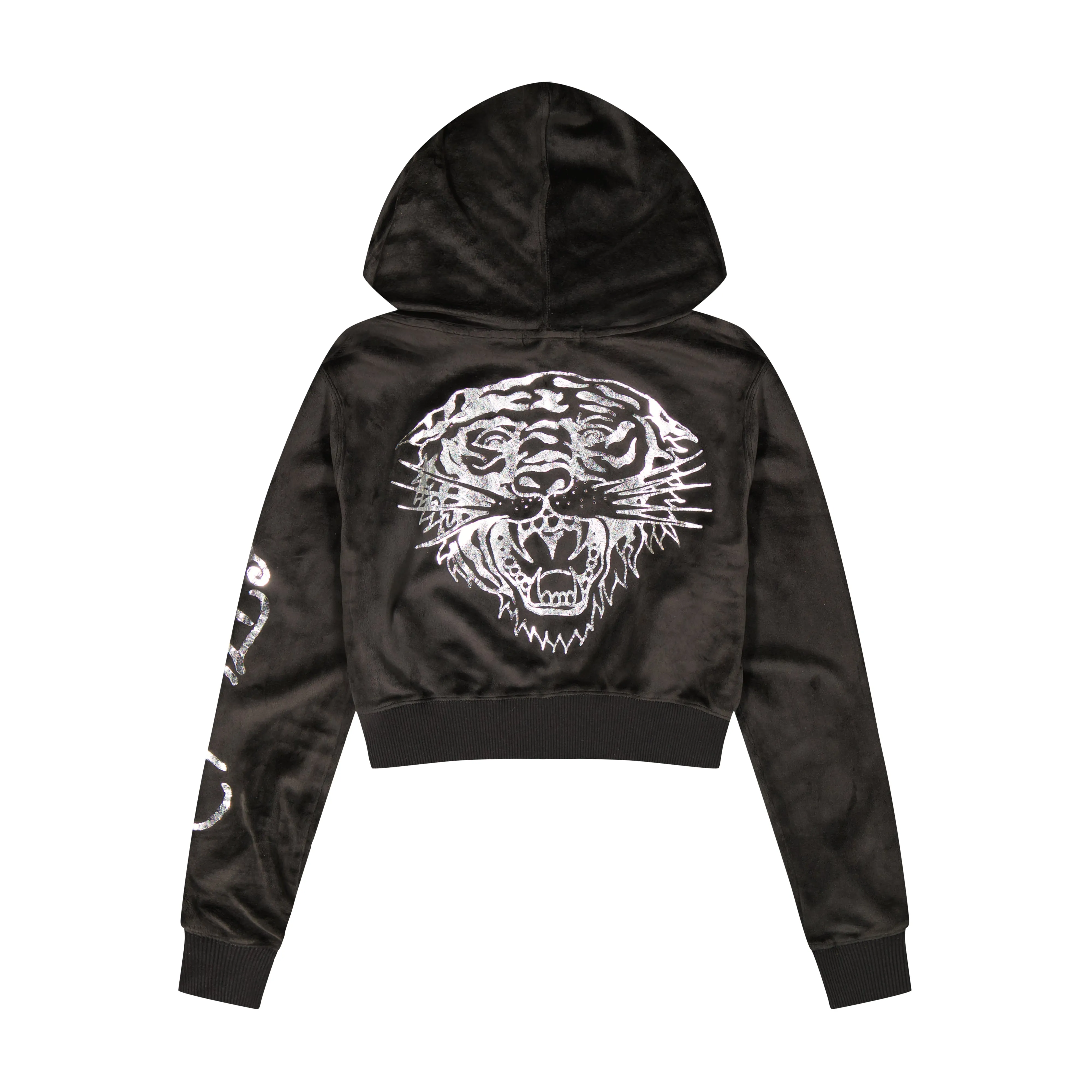 Tiger Head Y2K Velour Hoodie sold by Ed Hardy product image thumbnail 2