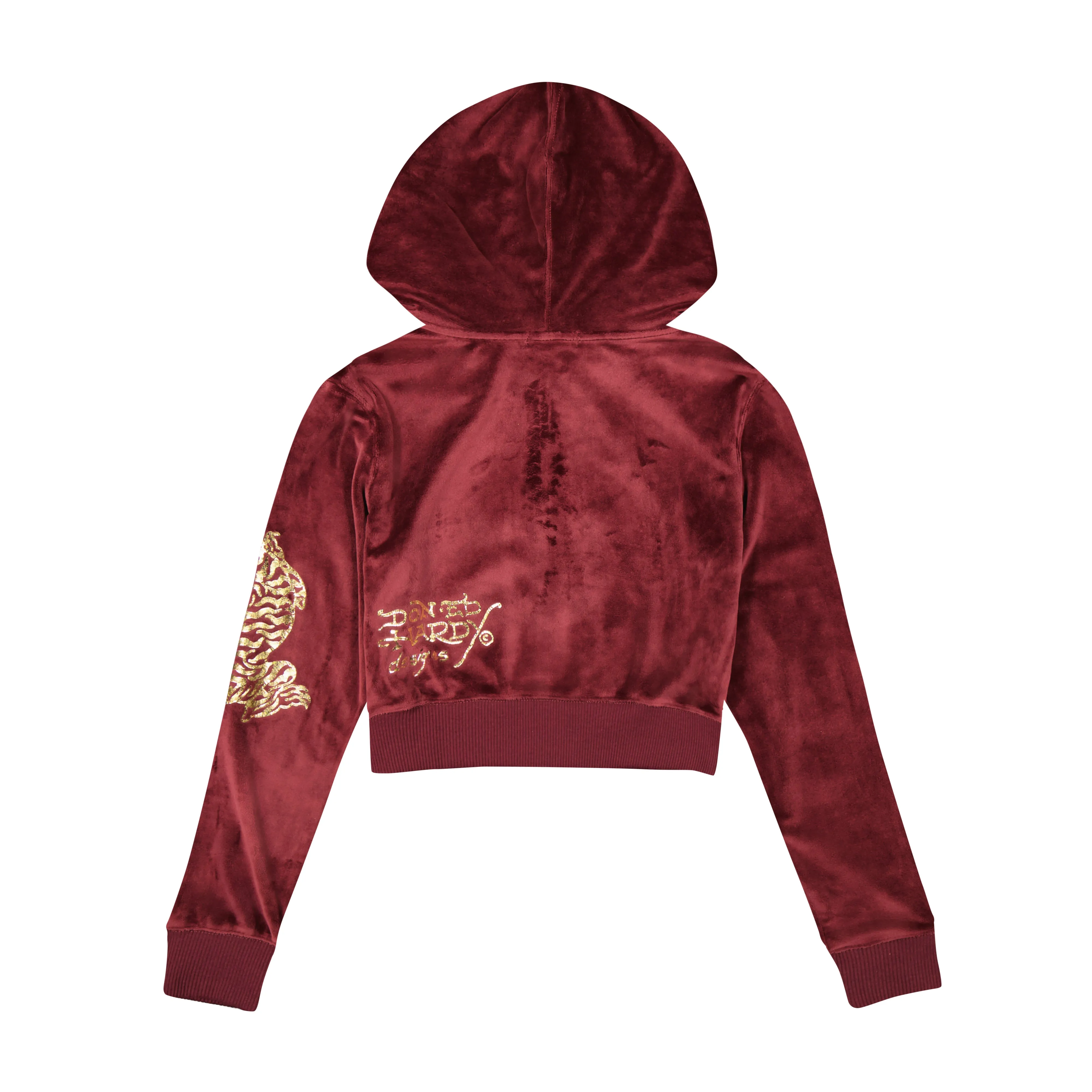 Retro Tiger Y2K Velour Hoodie sold by Ed Hardy product image thumbnail 2