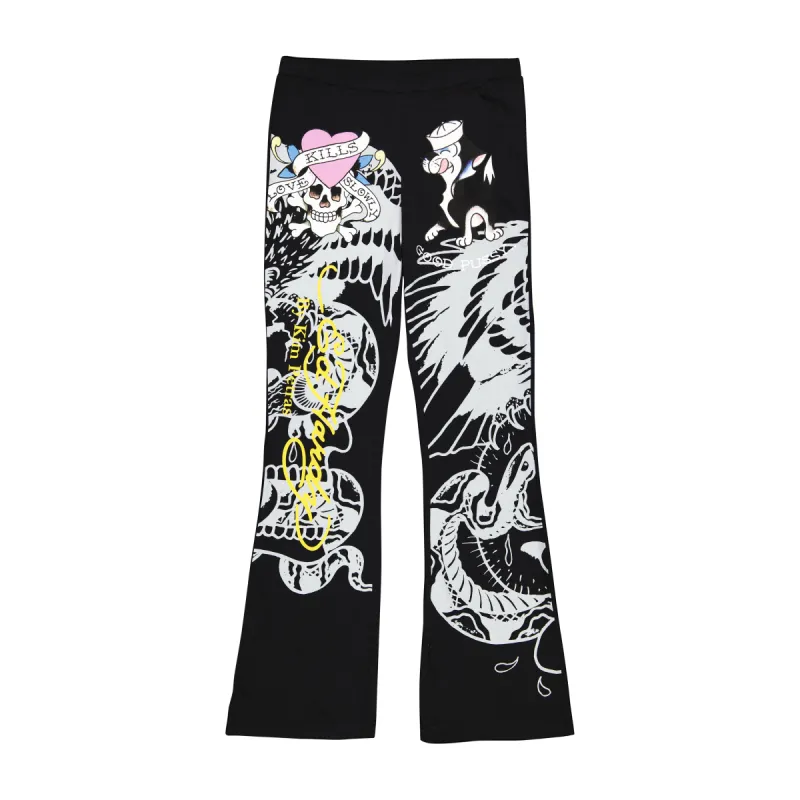 Good Kitty Pull on Flare Pant sold by Ed Hardy