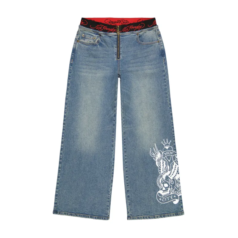 Swallow Panther Elastic Band Jeans sold by Ed Hardy