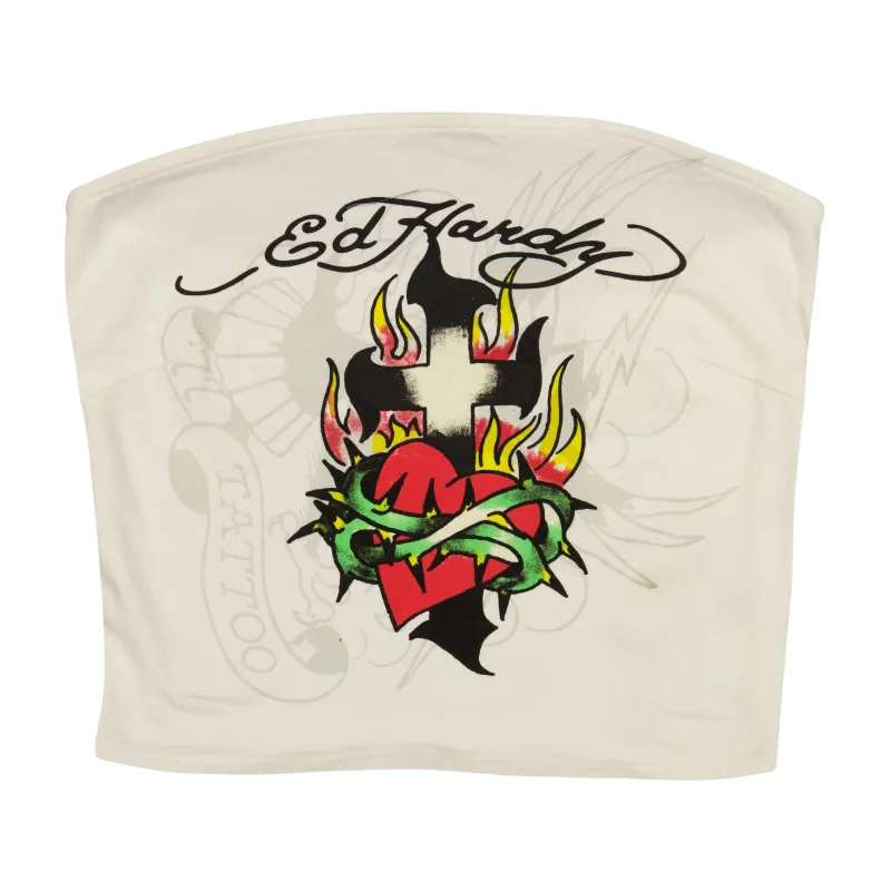 Cross Heart Tube Top sold by Ed Hardy