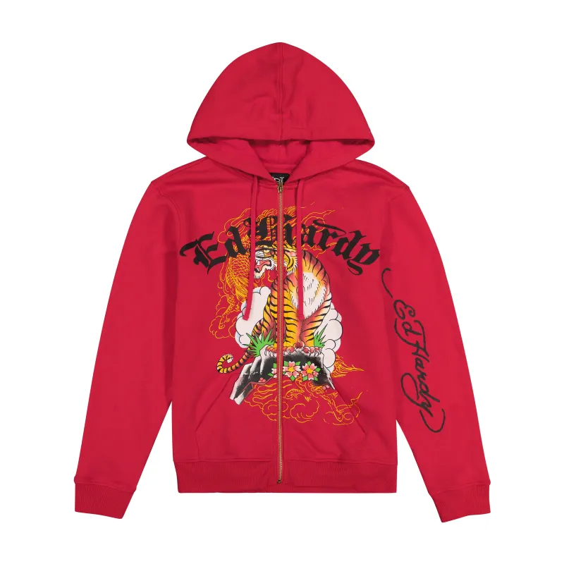 Tiger Mountain Zip Front Hoodie sold by Ed Hardy