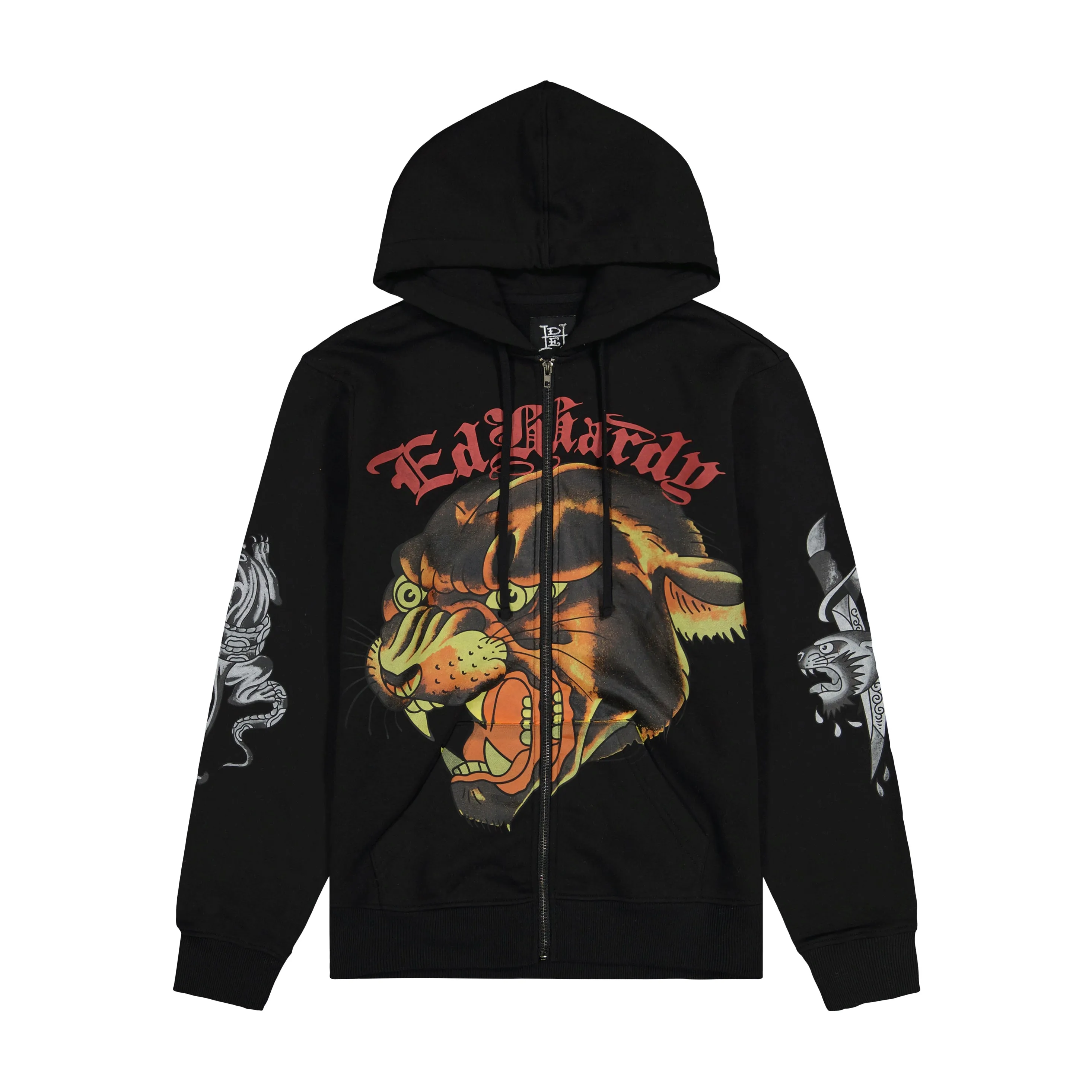 Panther Fleece Zip Front Hoodie sold by Ed Hardy