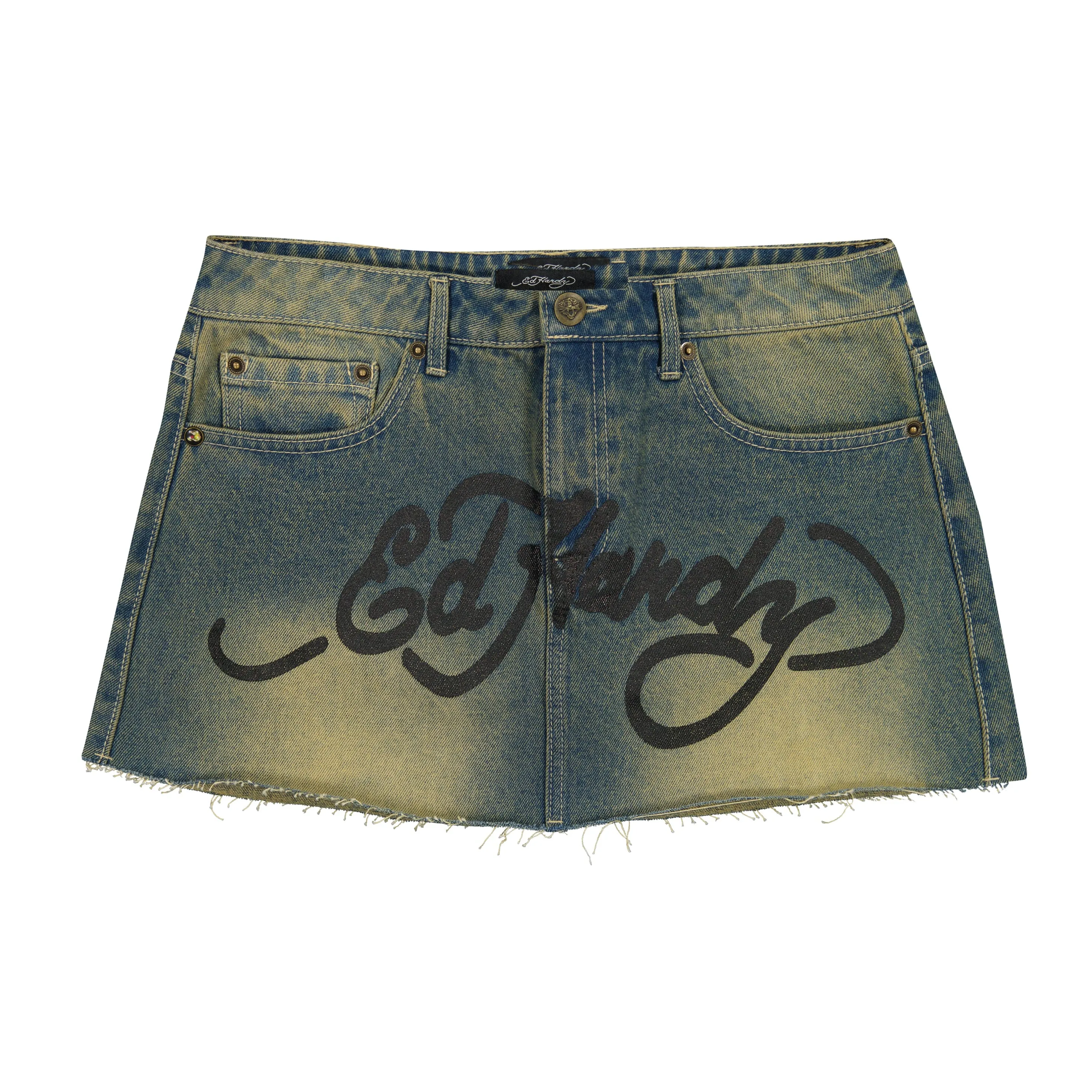 Snake Hearts Denim Skirt sold by Ed Hardy product image thumbnail 2