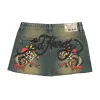 Snake Hearts Denim Skirt sold by Ed Hardy