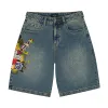 Pierced Eagle Denim Jort sold by Ed Hardy