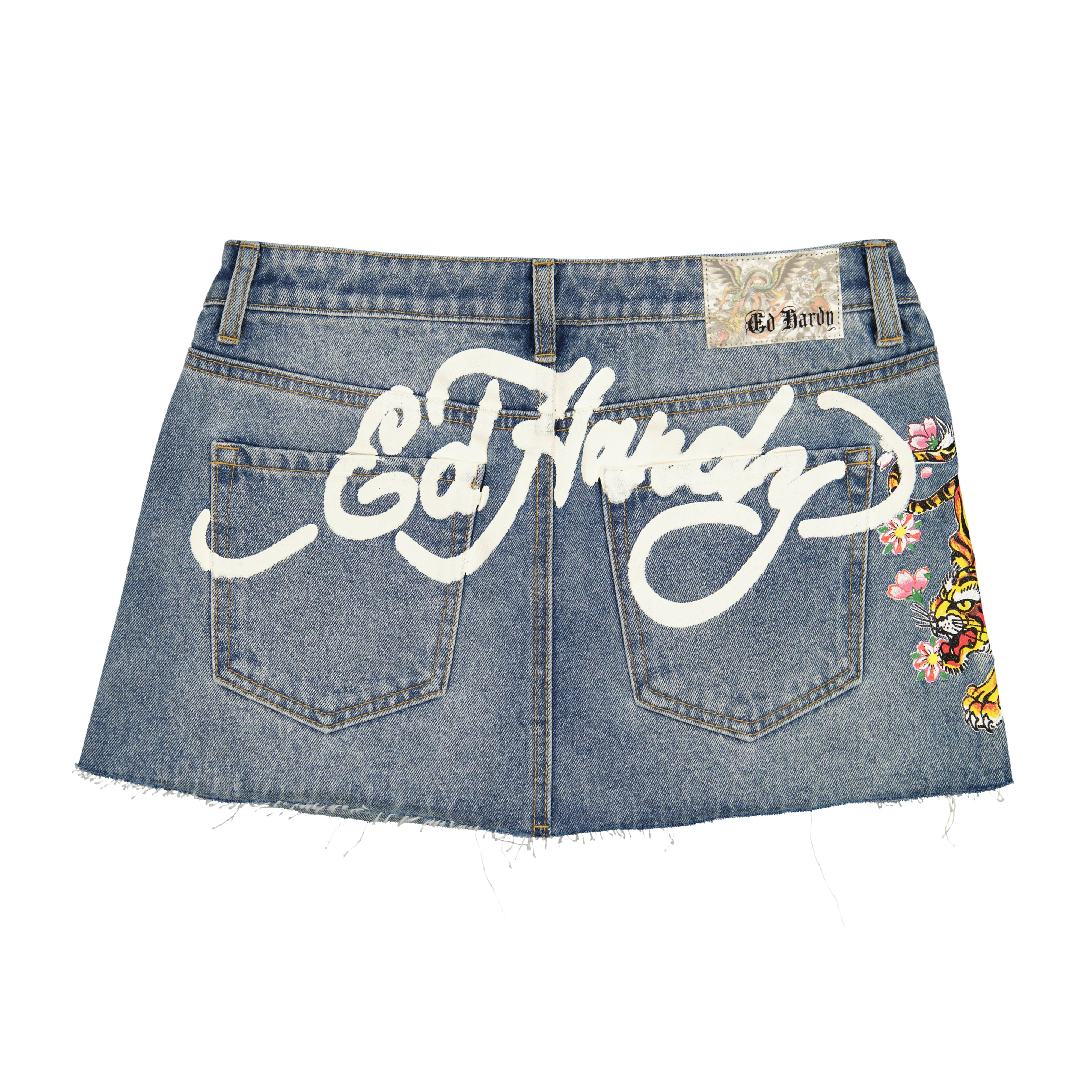 Tiger Flowers Denim Skirt sold by Ed Hardy product image thumbnail 2