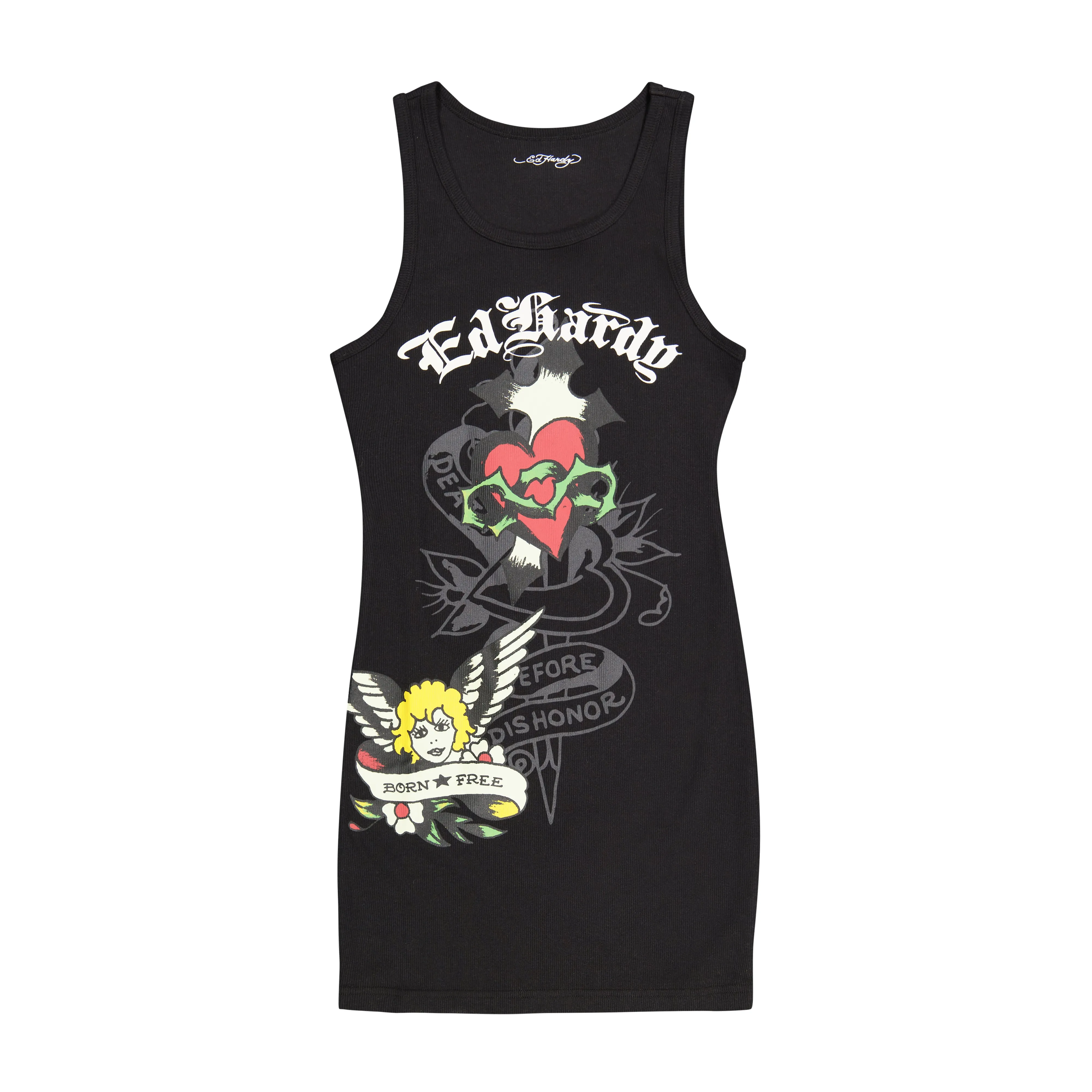 Sacred Heart Rib Tank Dress sold by Ed Hardy