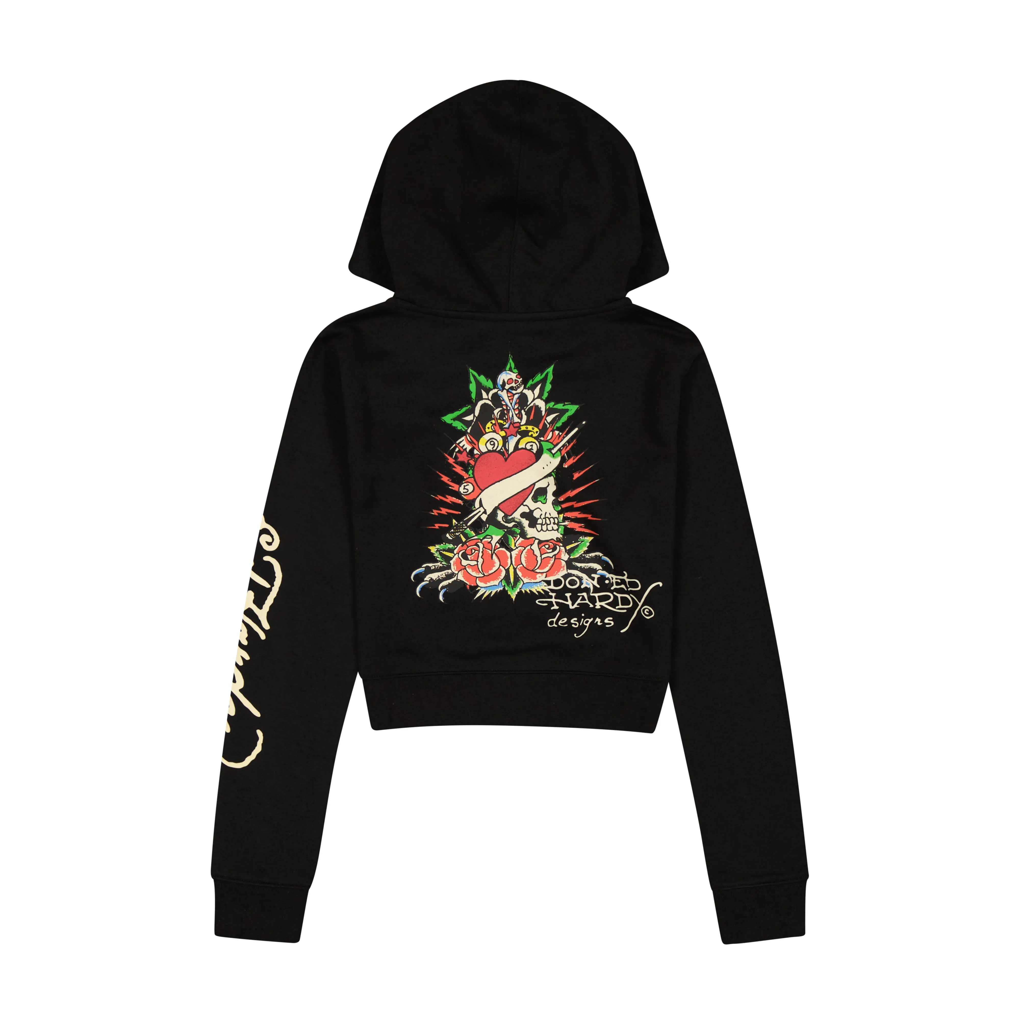 Rose Skull Zip Front Hoodie sold by Ed Hardy product image thumbnail 2