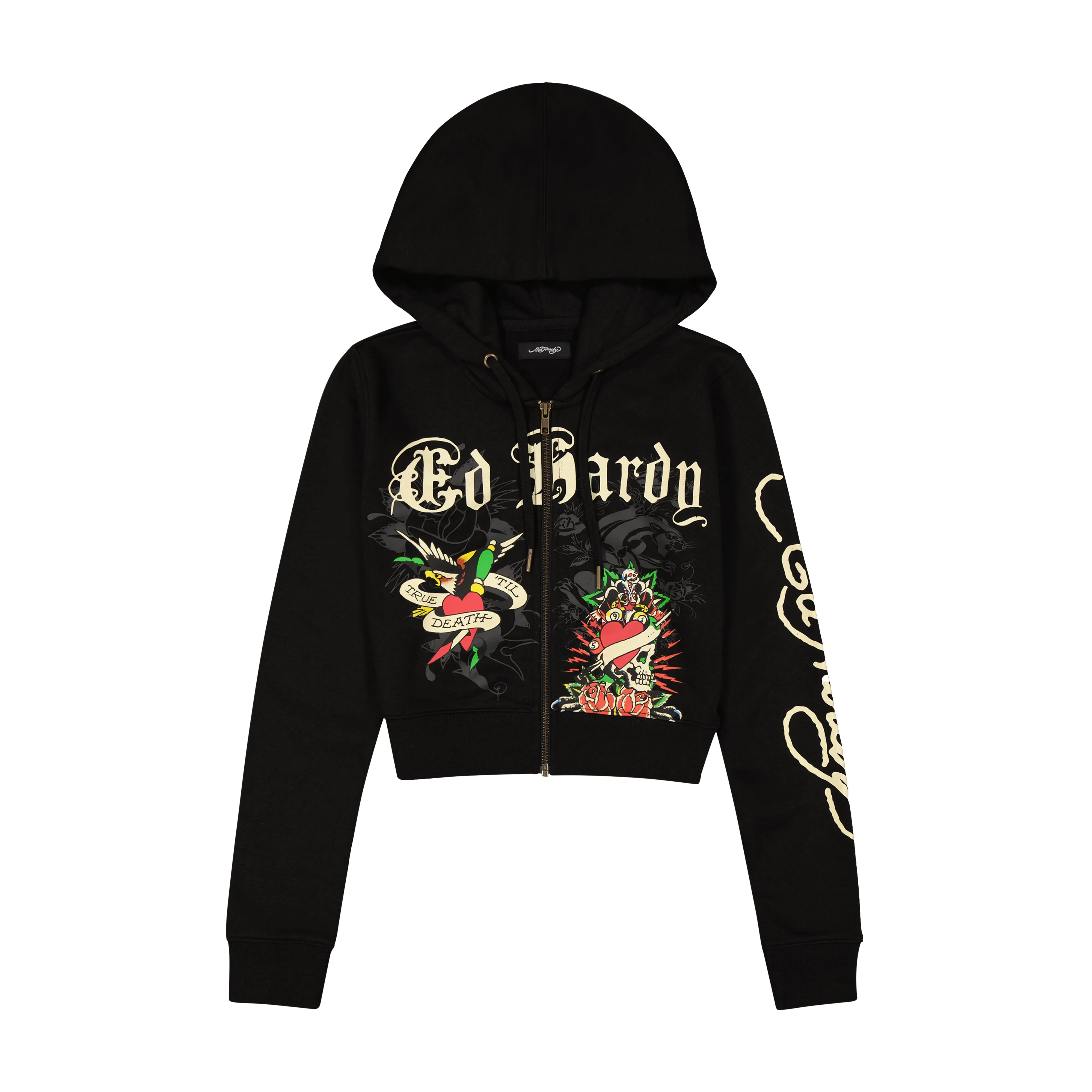 Rose Skull Zip Front Hoodie sold by Ed Hardy