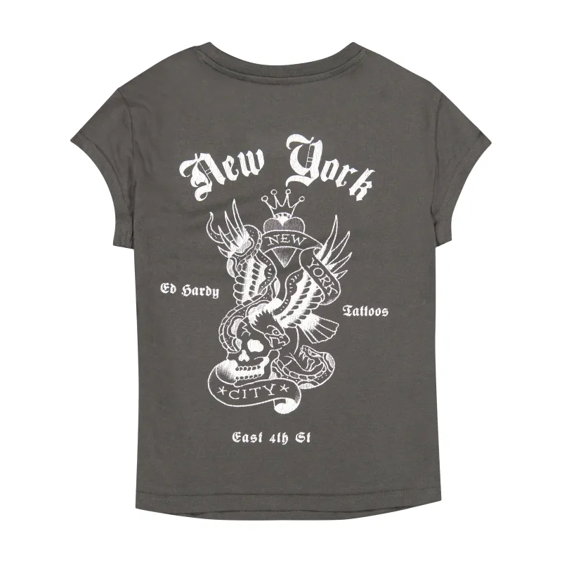 NY Eagle Cap Sleeve Tee sold by Ed Hardy