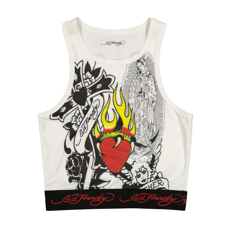 Sacred Heart Sport Tank sold by Ed Hardy