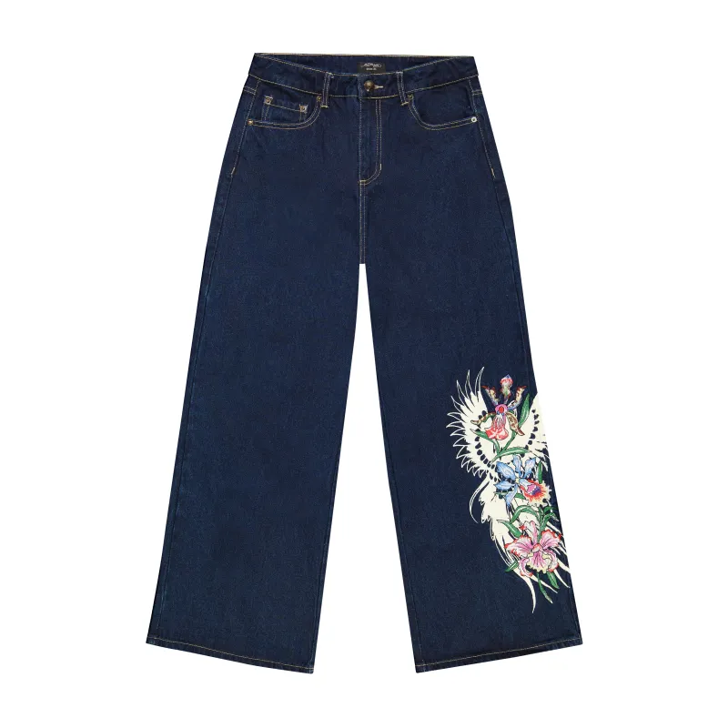 Orchids Baggy Jean sold by Ed Hardy