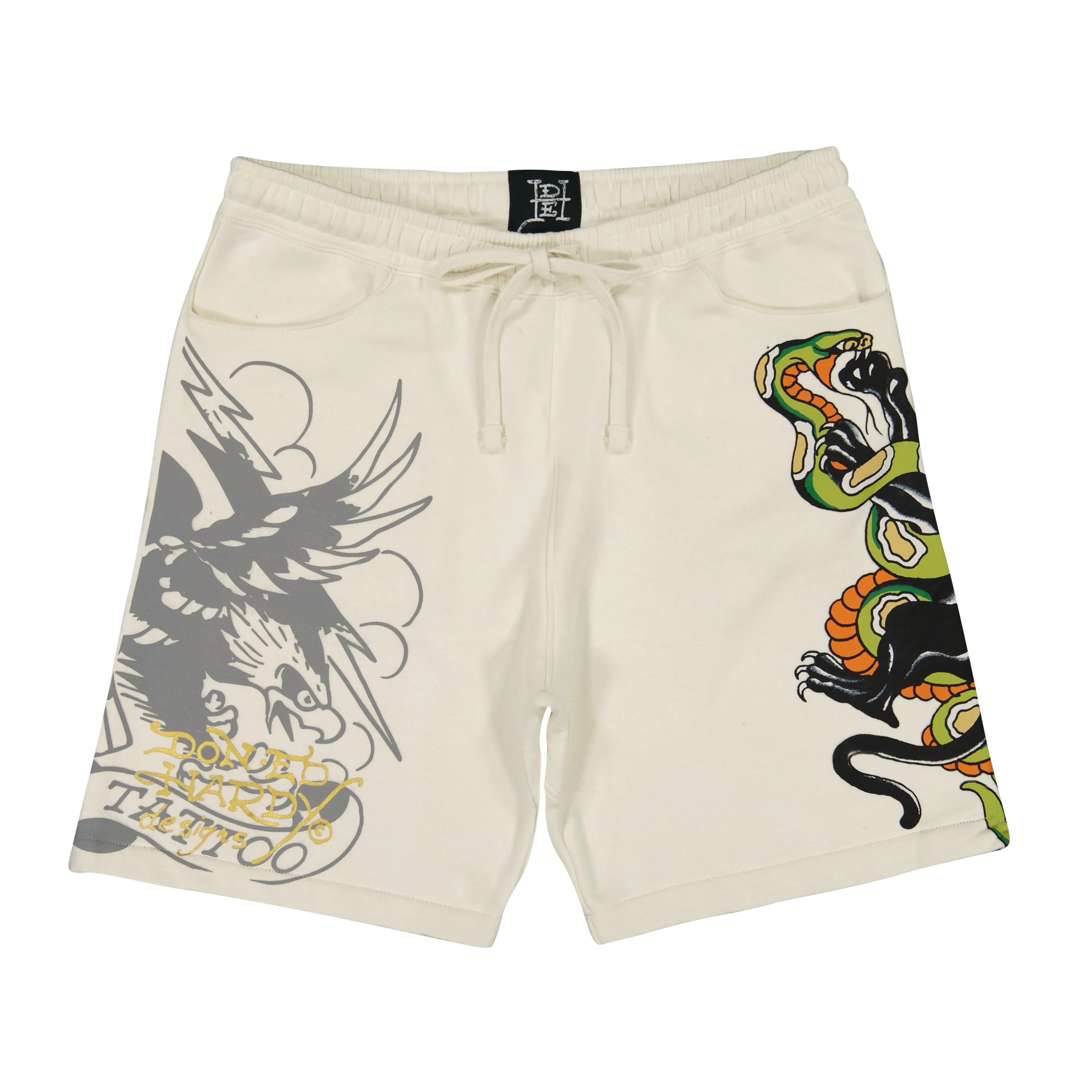 Panther Skull Fleece Short sold by Ed Hardy