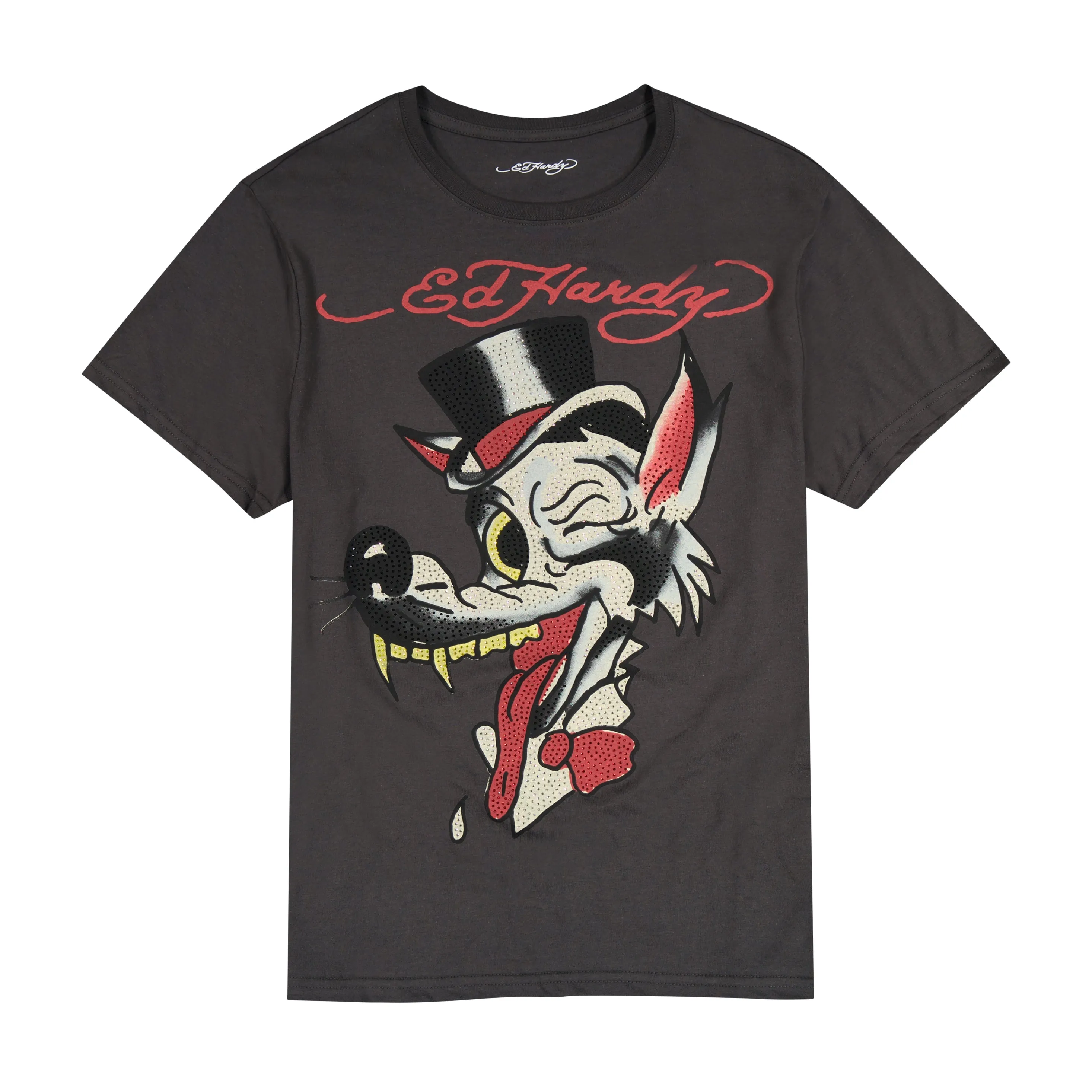 Wolf Head Throwback Rhinestone Tee sold by Ed Hardy