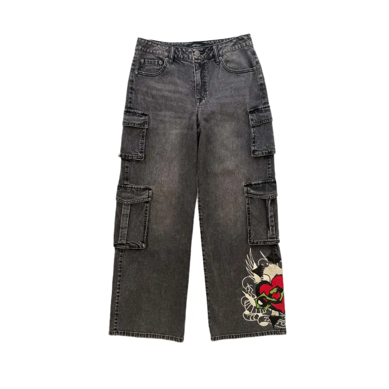 Sacred Heart Cargo Jean sold by Ed Hardy