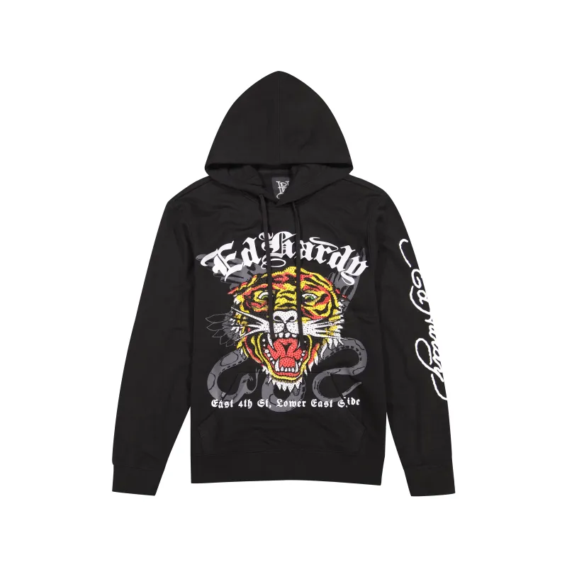 Tiger Head Men's Hoodie sold by Ed Hardy