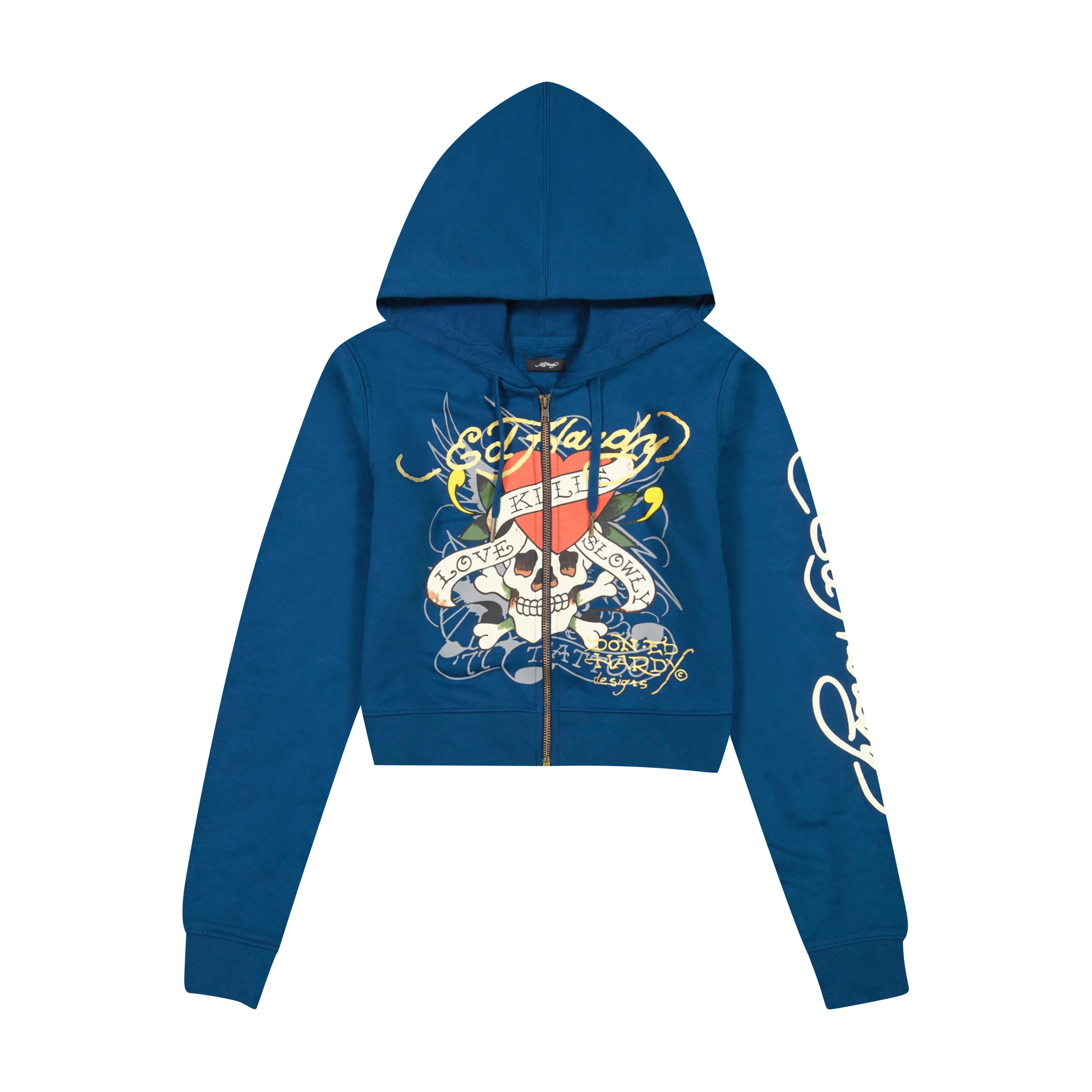LKS Skull Zip Front Hoodie sold by Ed Hardy