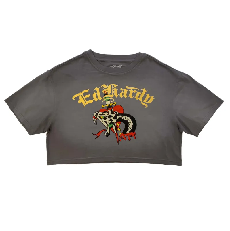 Snake Heart Boxy Tee sold by Ed Hardy
