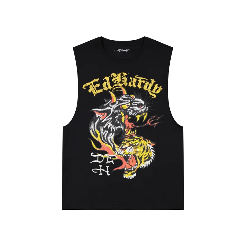 Tiger Panther Mens Cut Off Tee sold by Ed Hardy