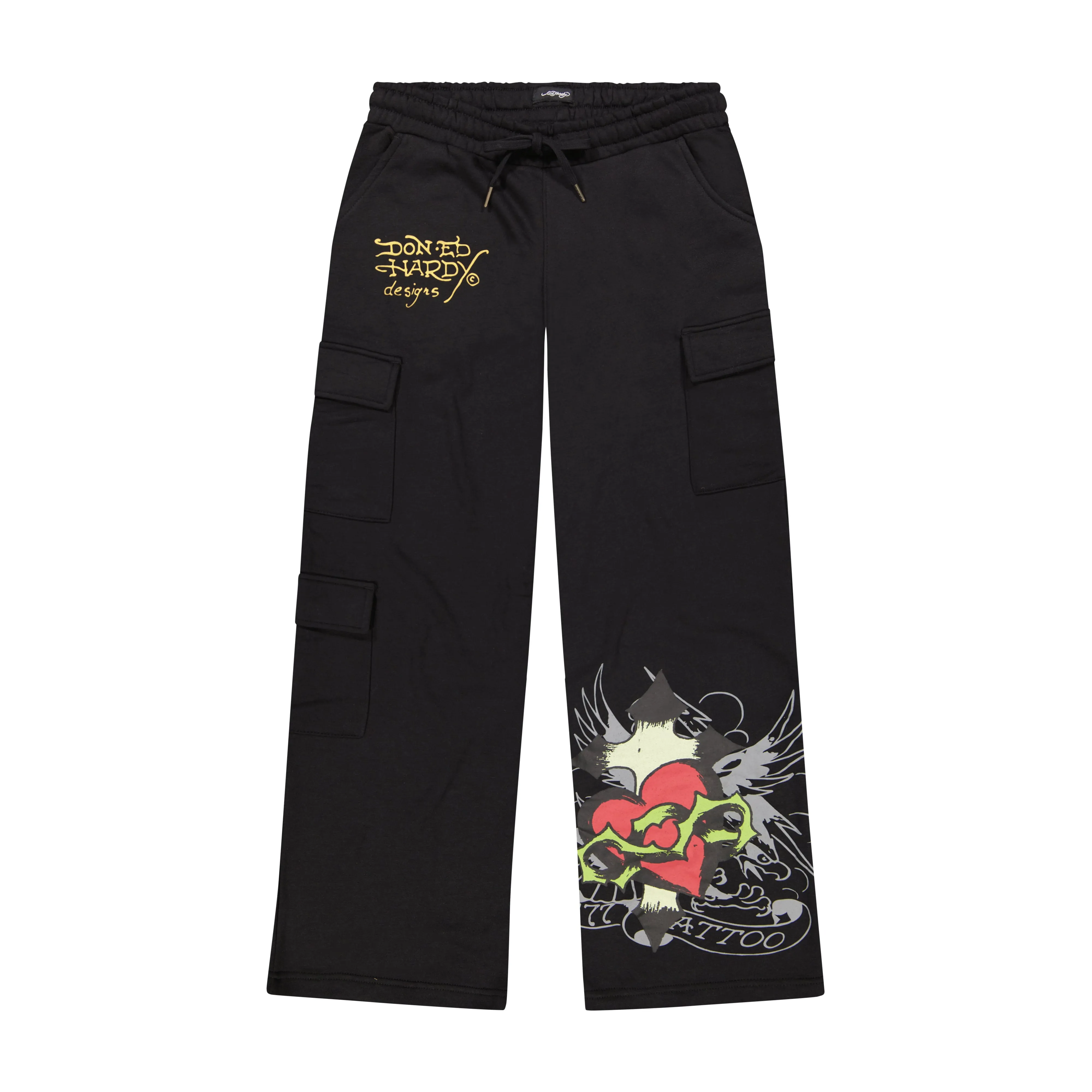 Sacred Heart Cargo Sweatpants - Black sold by Ed Hardy