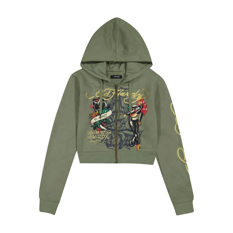 Hello Sailor Zip Front Hoodie sold by Ed Hardy