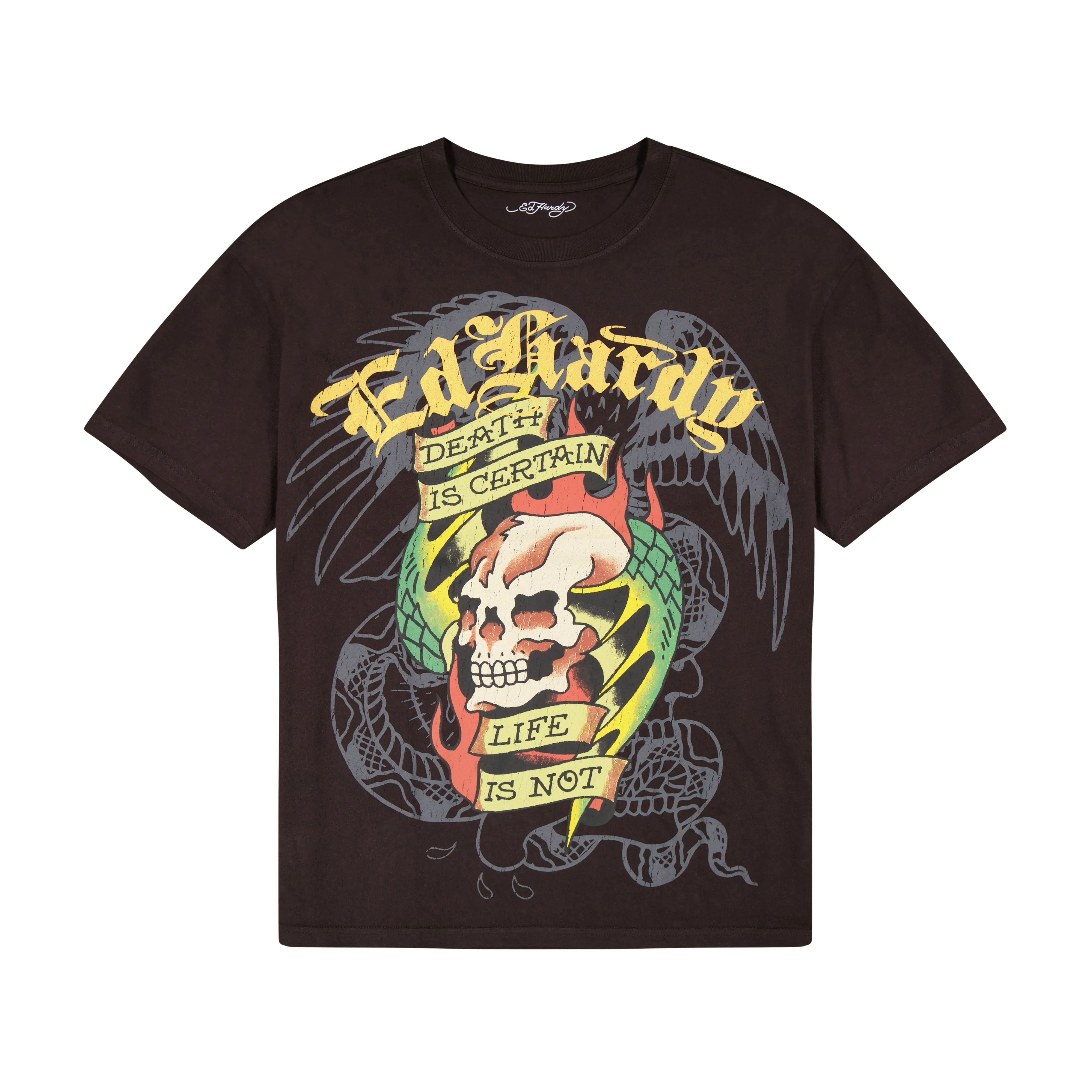 Wing Skull Boxy Tee sold by Ed Hardy