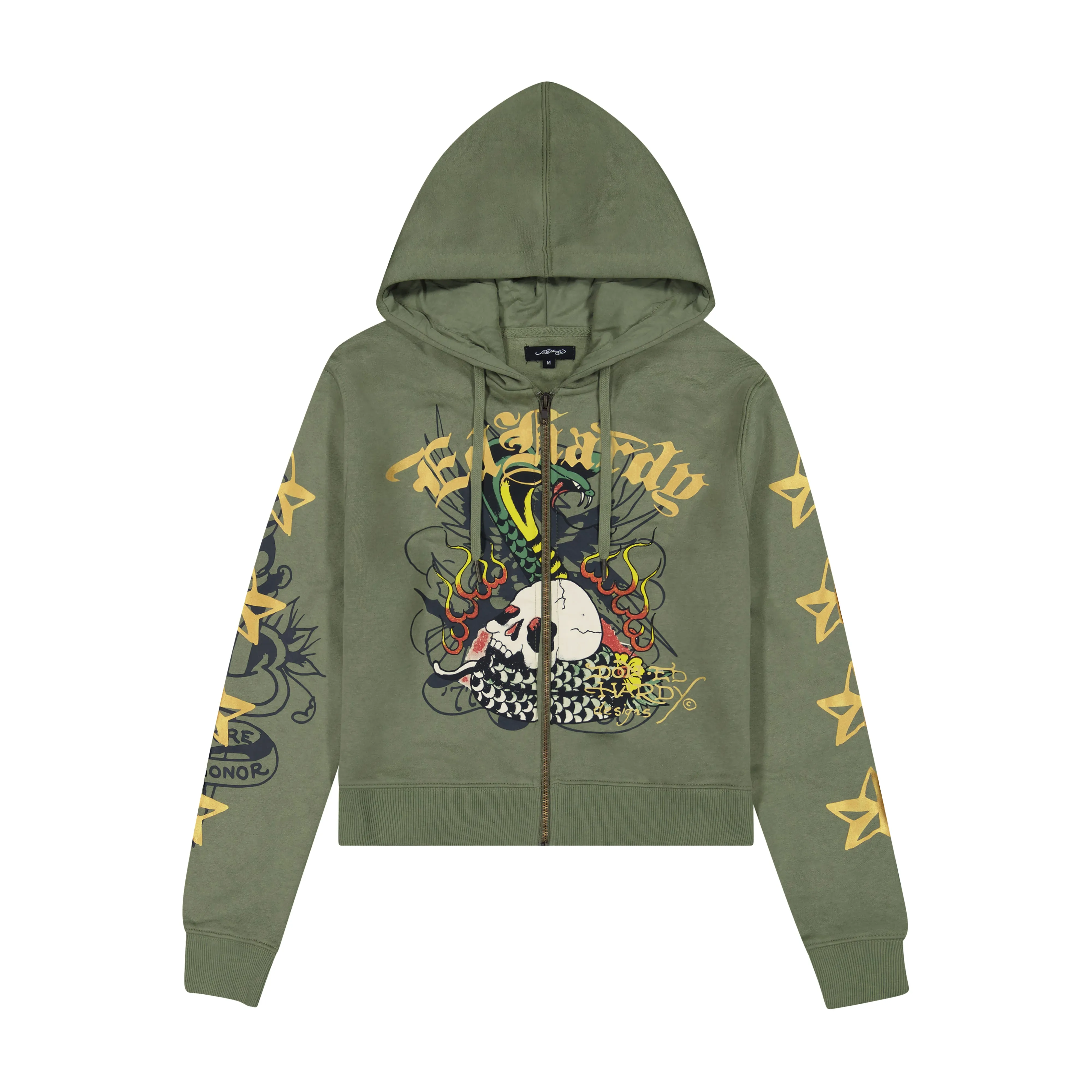 Cobra Flame Zip Front Hoodie (Relaxed) sold by Ed Hardy