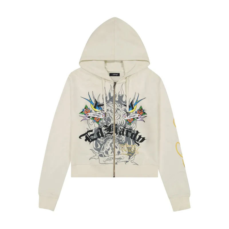 LKS Heart Zip Front Hoodie sold by Ed Hardy