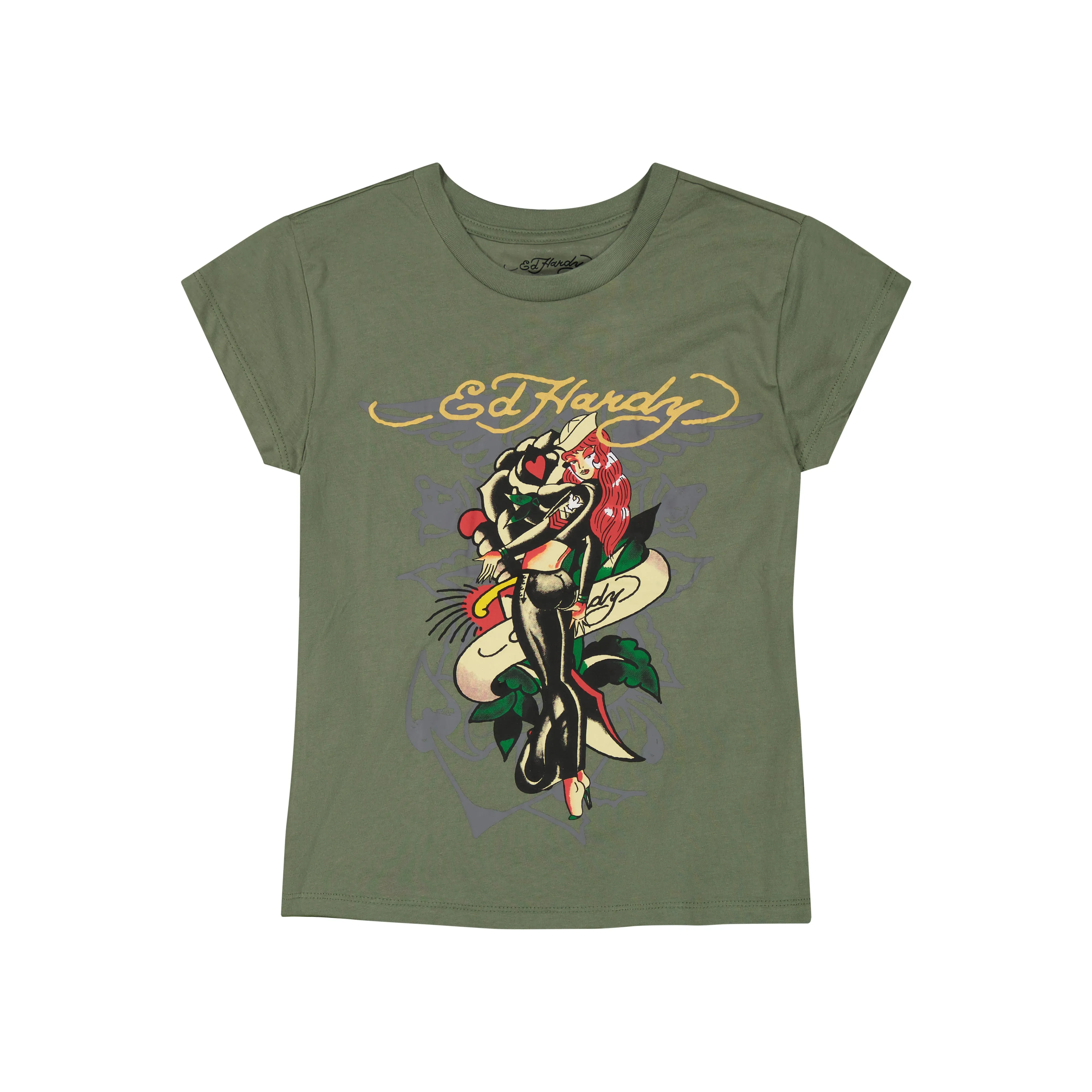 Sailor Girl Cap Sleeve Tee sold by Ed Hardy