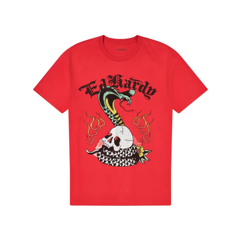 Cobra Skull Boxy Tee sold by Ed Hardy